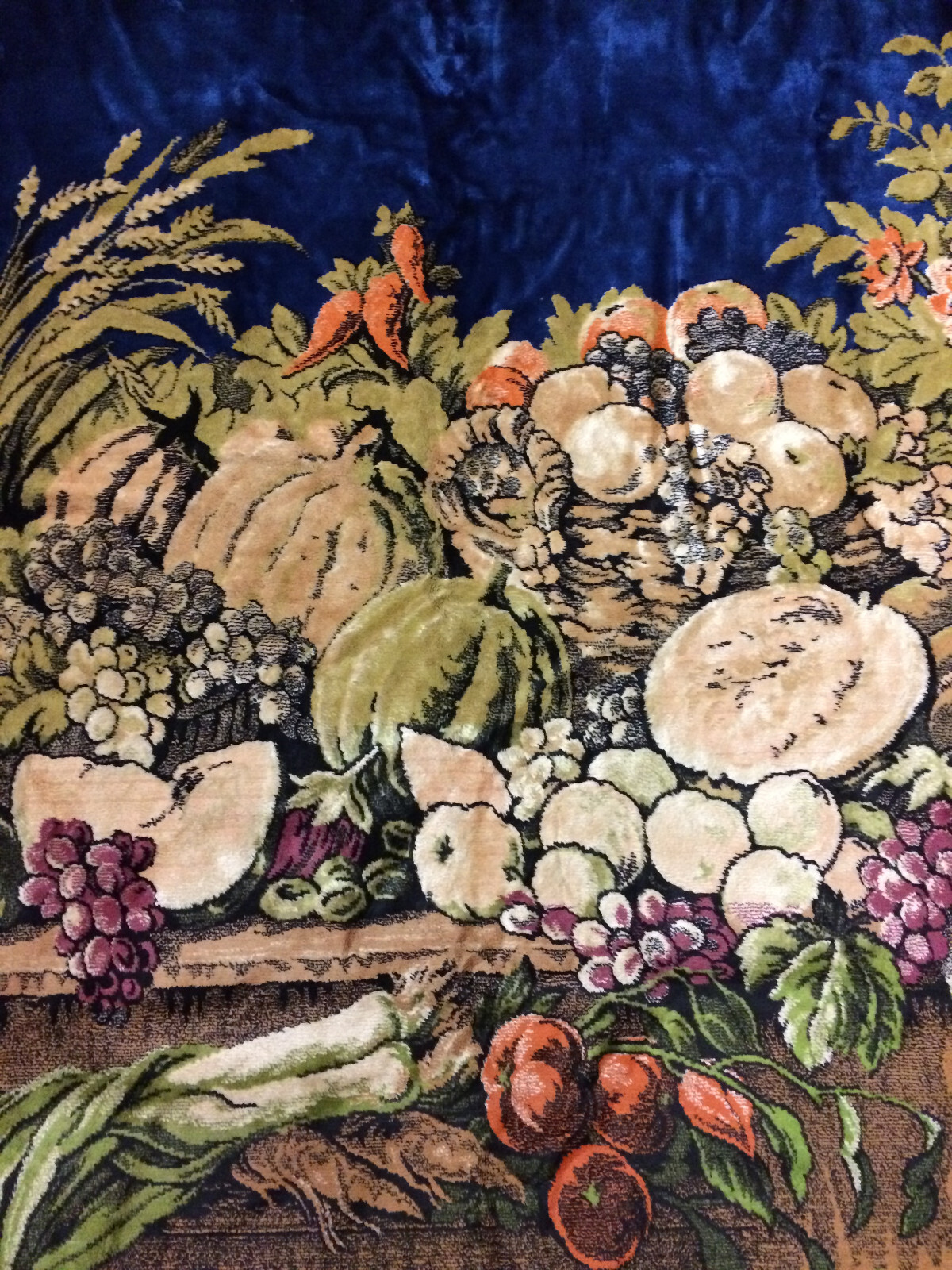 217# Carpet tapestry velor, painting, carpet, velor, velvet, fruits, vegetables