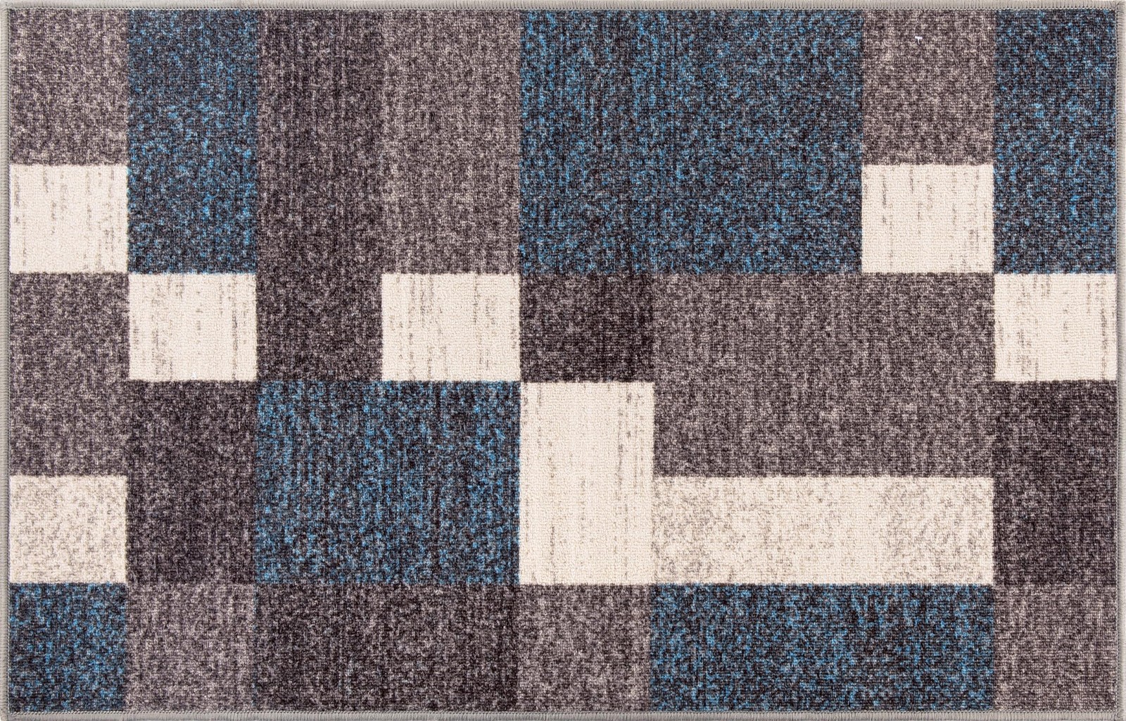 Rugshop Modern Boxes Design Non-Slip Non-Skid Carpet Mat Area Rug For