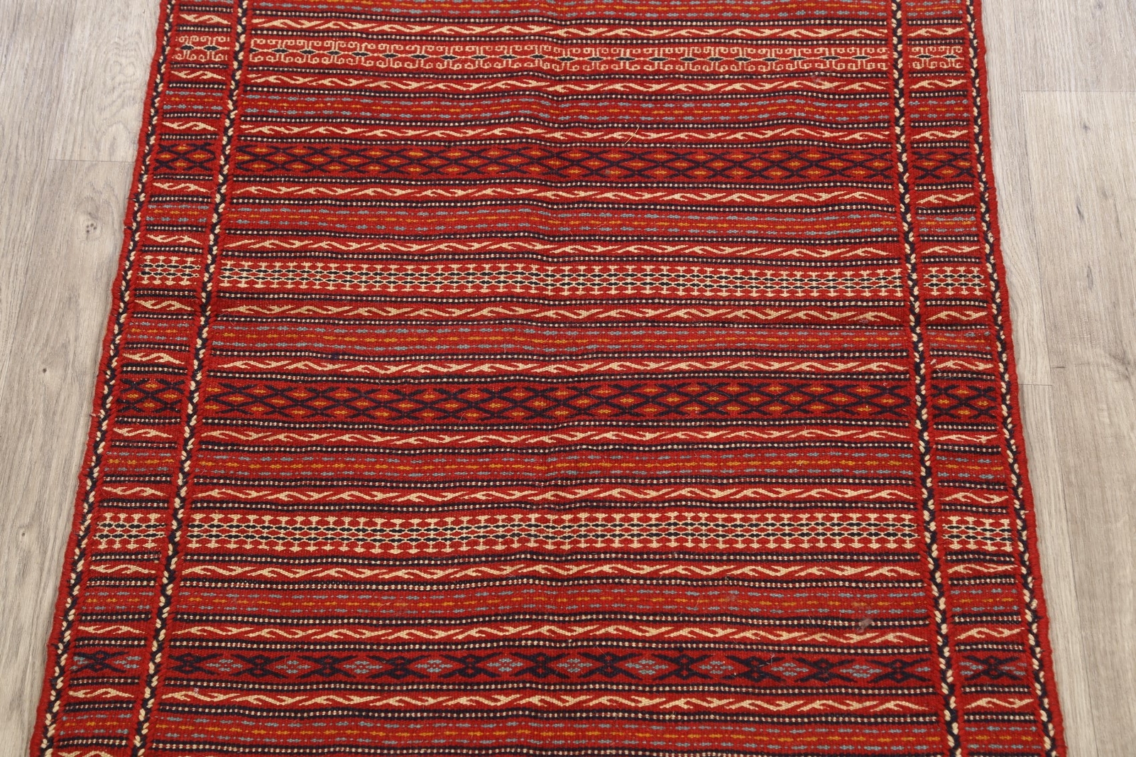 Traditional Tribal Striped Hand-woven Sumak Kilim Area Rug Oriental Carpet 3×5