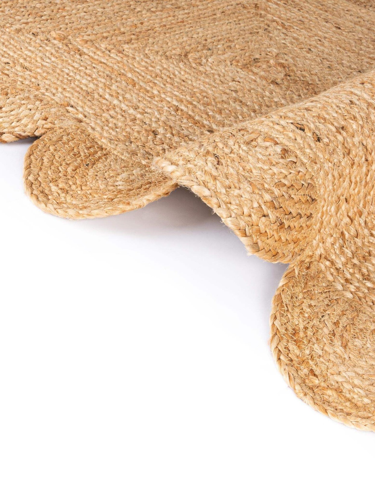 Handmade Braided Natural Jute Oval Shape Floor Area Rug-Floor Carpet Rug