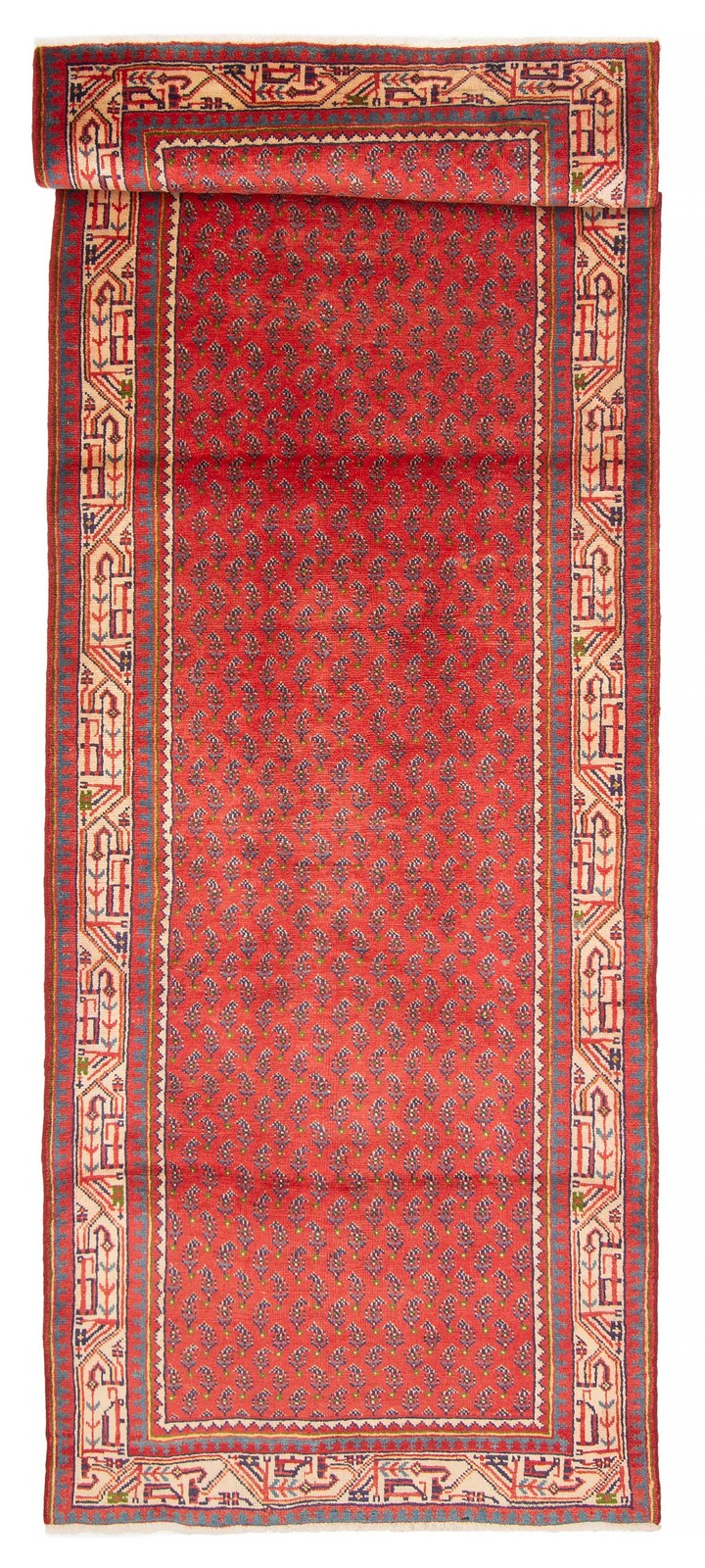 3’5″ x 9’10” Vintage Hand-knotted Runner Rug Traditional Oriental Wool Carpet