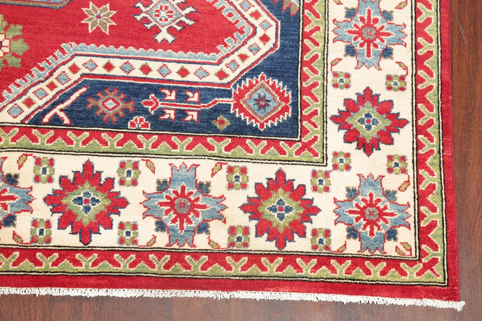 Geometric South-west Super Kazak Oriental Area Rug Hand-made Living Room 7’x10′