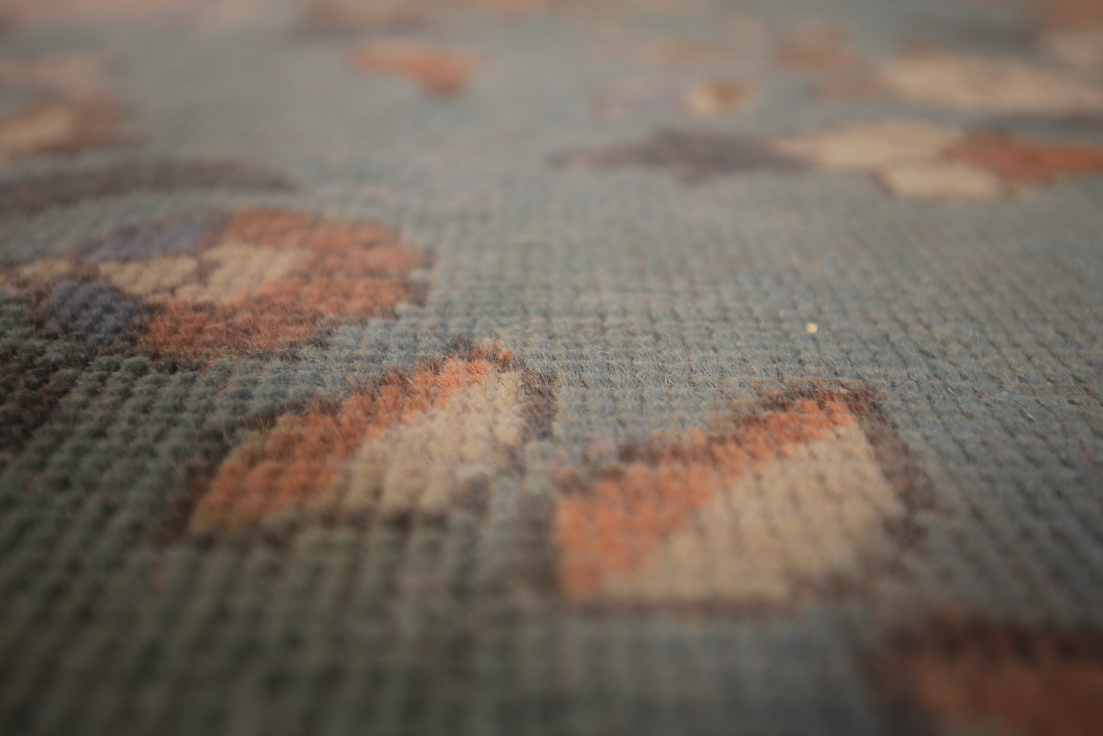 Vintage Blue Handmade Traditional Distressed Living Room Rug 10×13 ft.