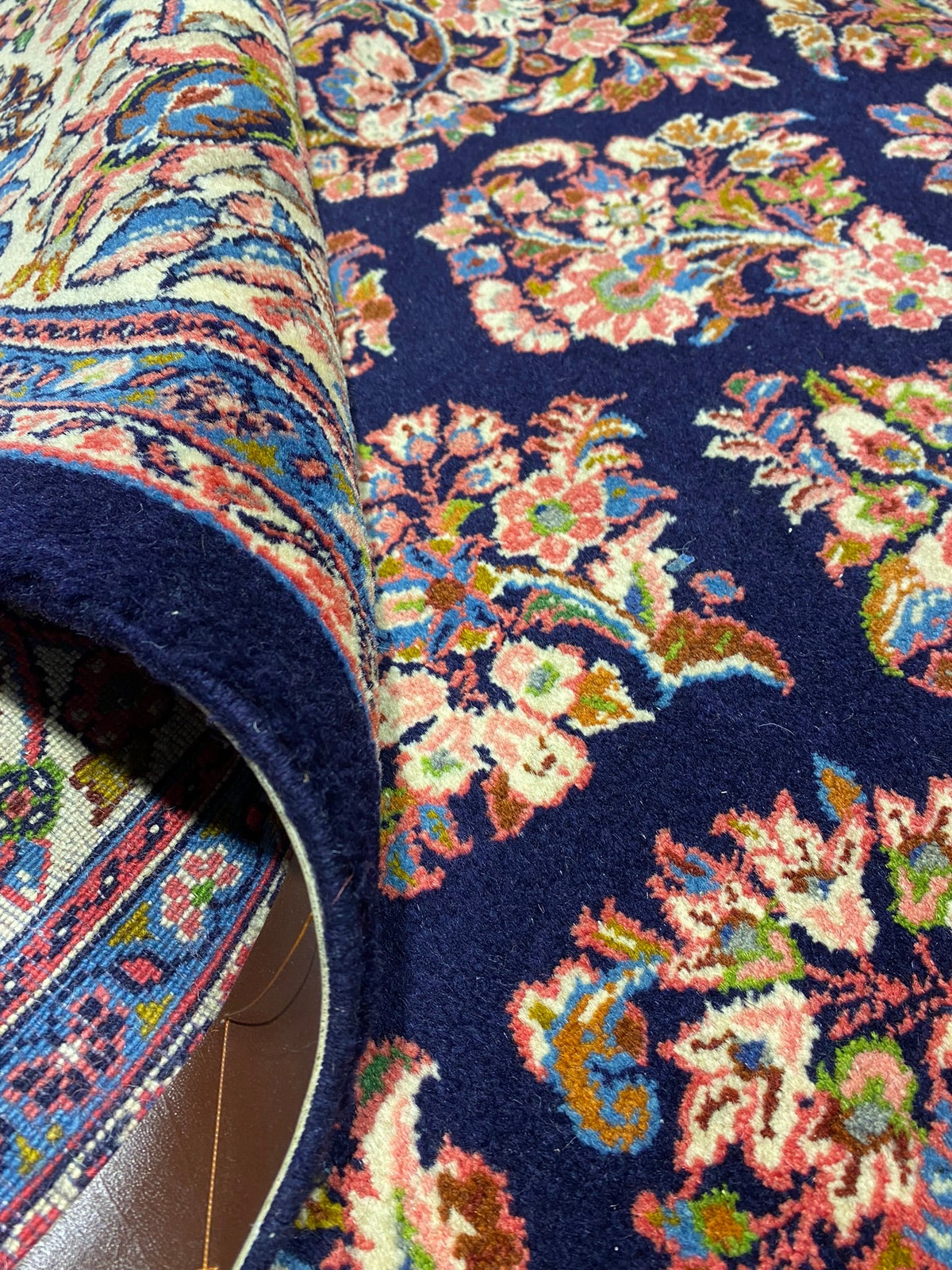 8×8′ SQUARE QUALITY Perrsian Sarouuk Rug Royal Blue #B-73422