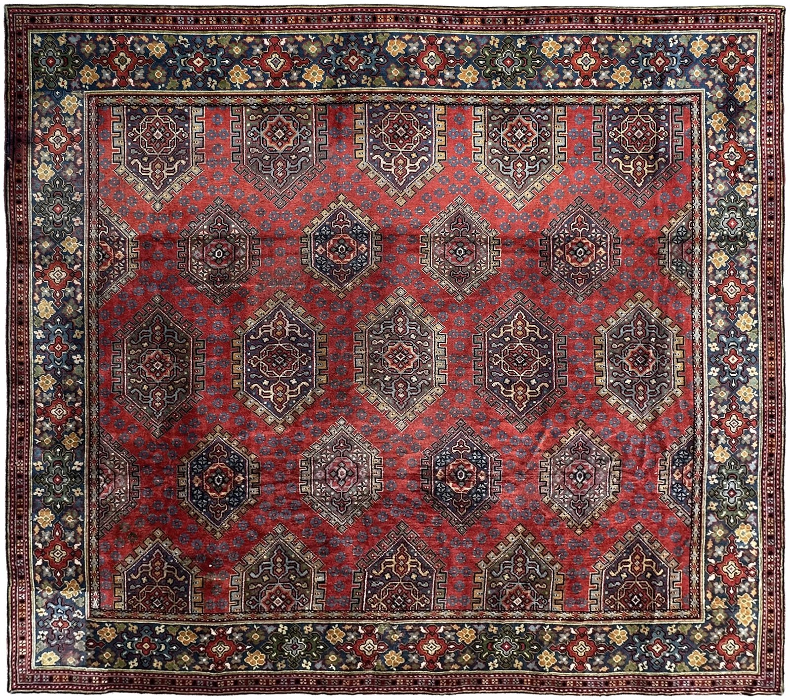 14X18 Antique English Donegal Rug Fine Arts & Crafts Geometric 422x 554cm C.1910