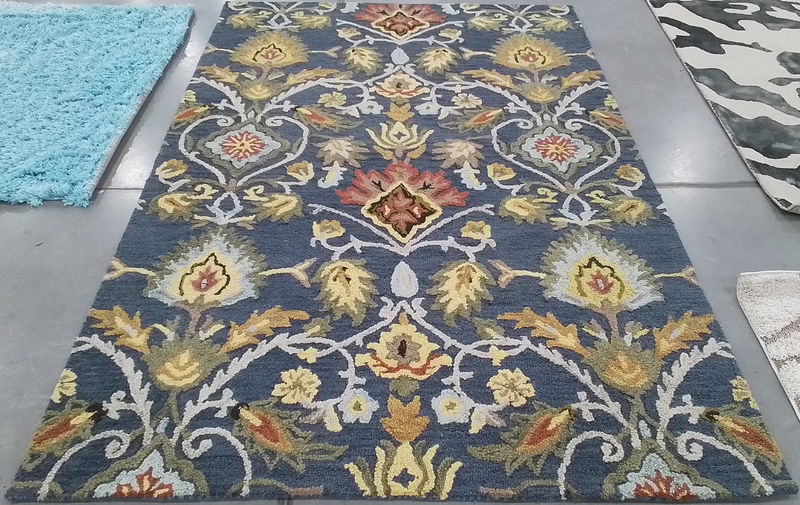 NAVY / MULTI 6′-0″ x 9′-0″ Flaw in Rug, Reduced Price 1172803358 BLM402A-6