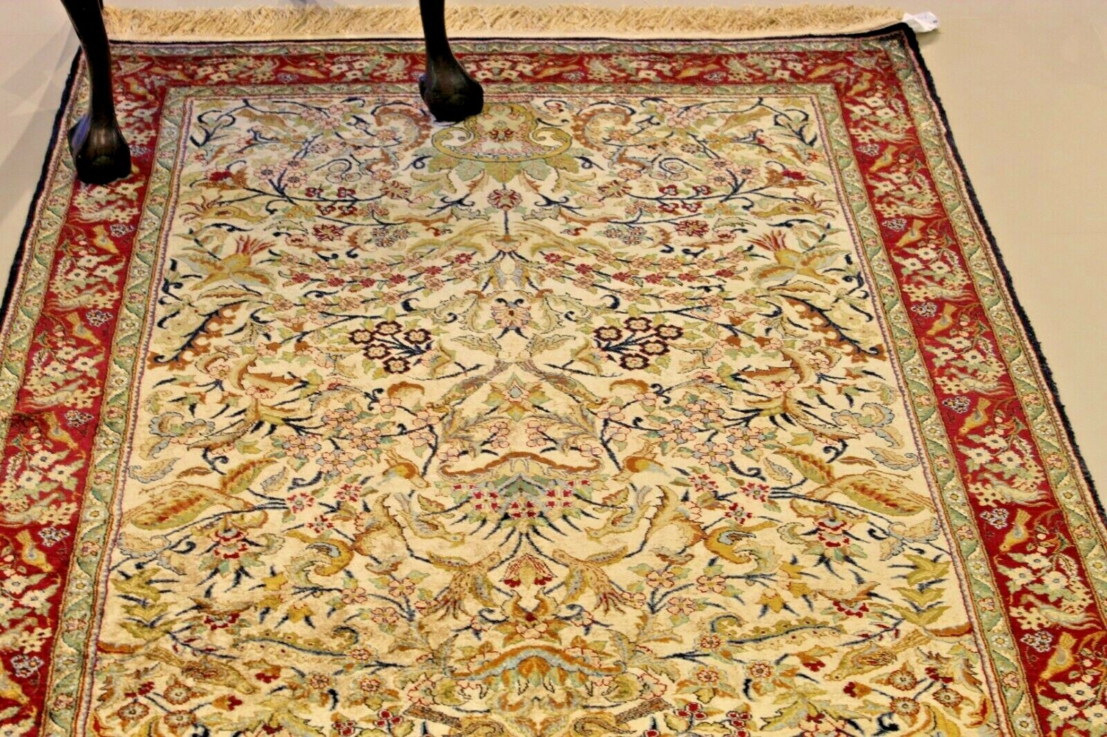Genuine Super Royal Turkish Hereke Pure Silk Handmade Rug- Collectors Item 4’x6′