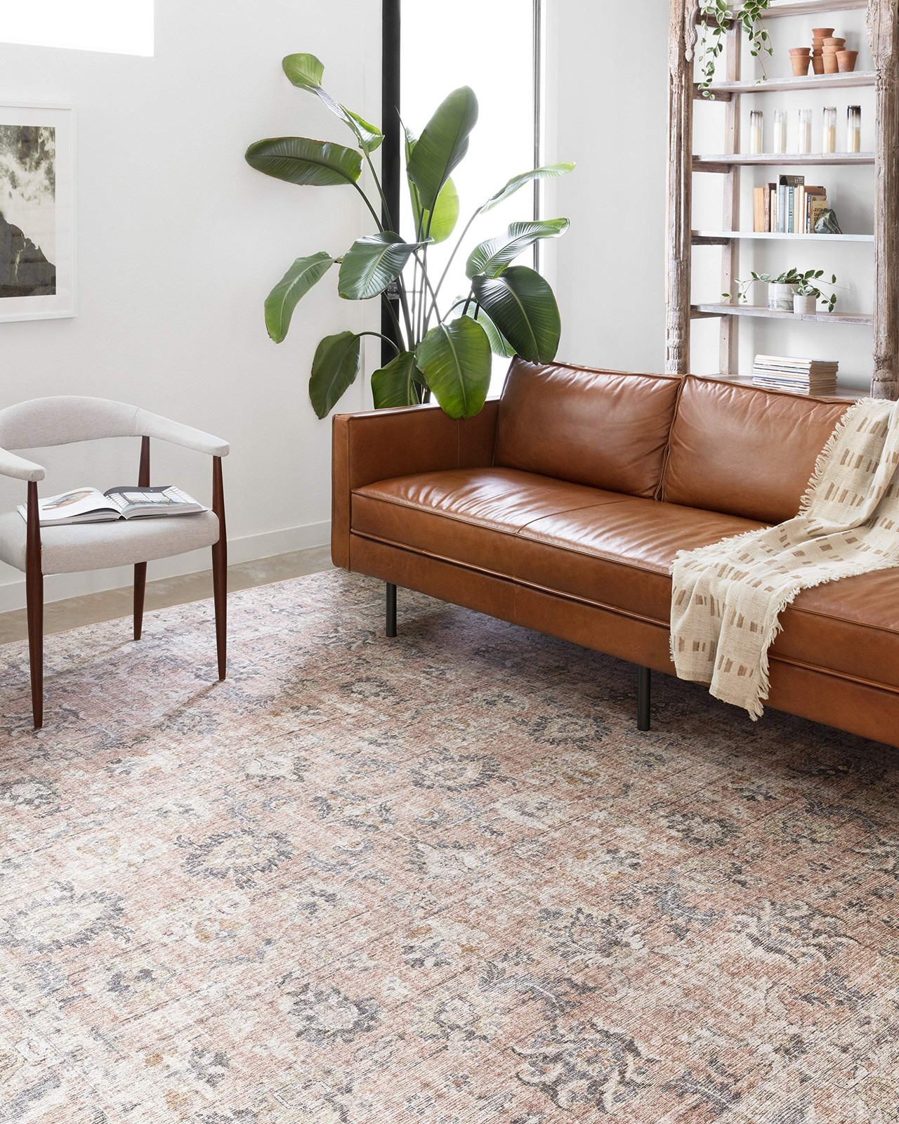 Loloi Skye Collection SKY-01 Blush/Grey 9′-0″ x 12′-0″ Area Rug