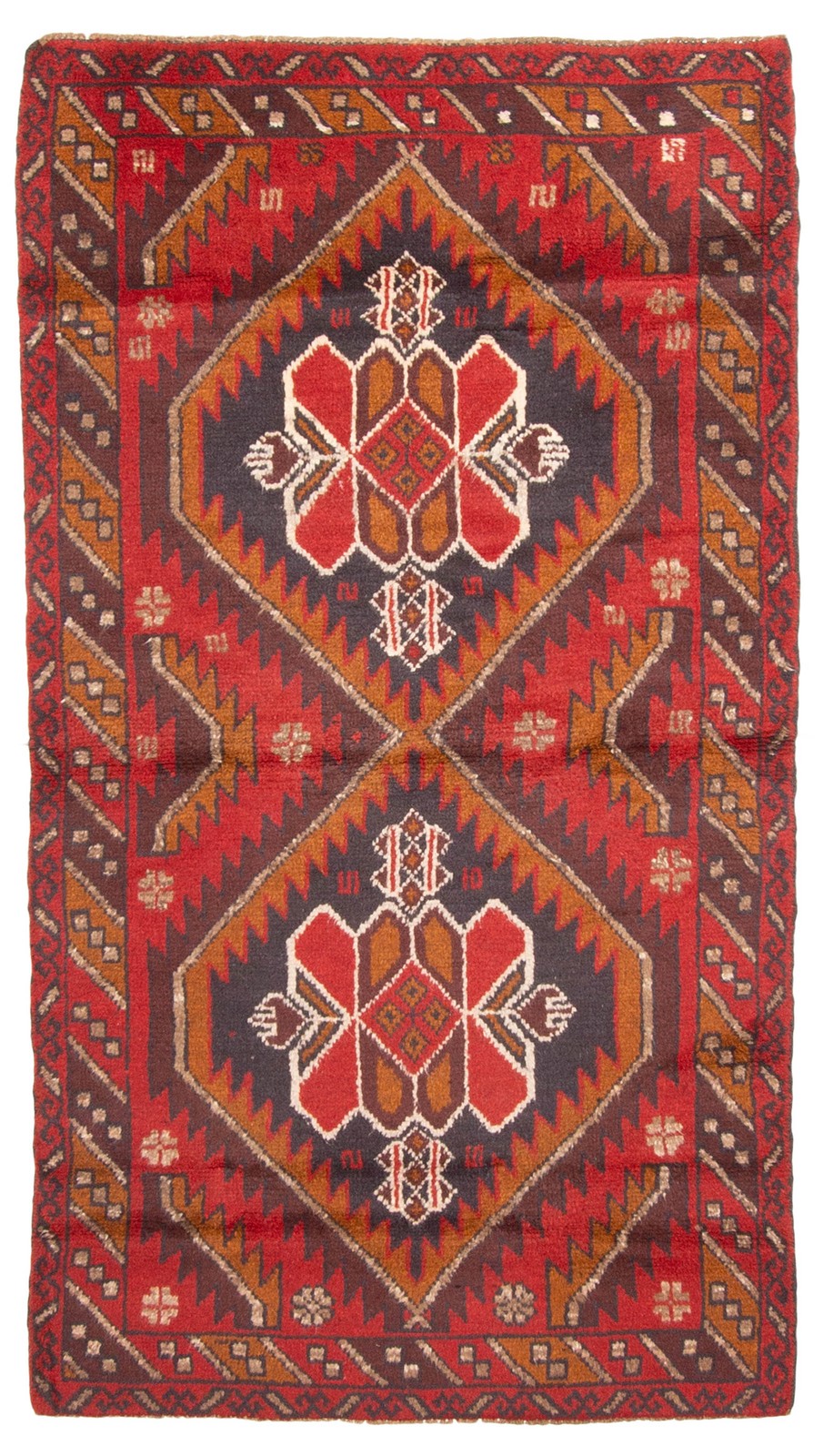 Vintage Traditional Hand-Knotted Area Rug 3’4″ x 6’2″ Oriental Wool Carpet