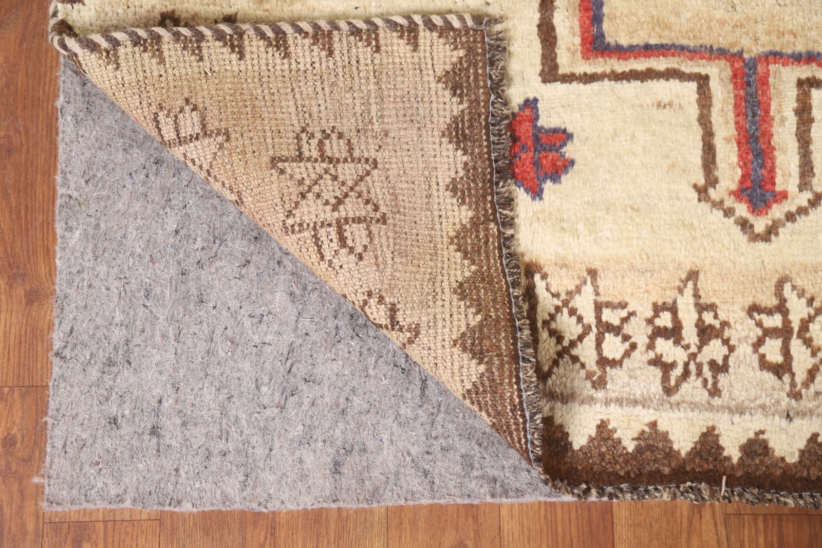 Vintage Ivory Wool Handmade Geometric Gabbeh Area Rug 4×7 Tribal Traditional Rug