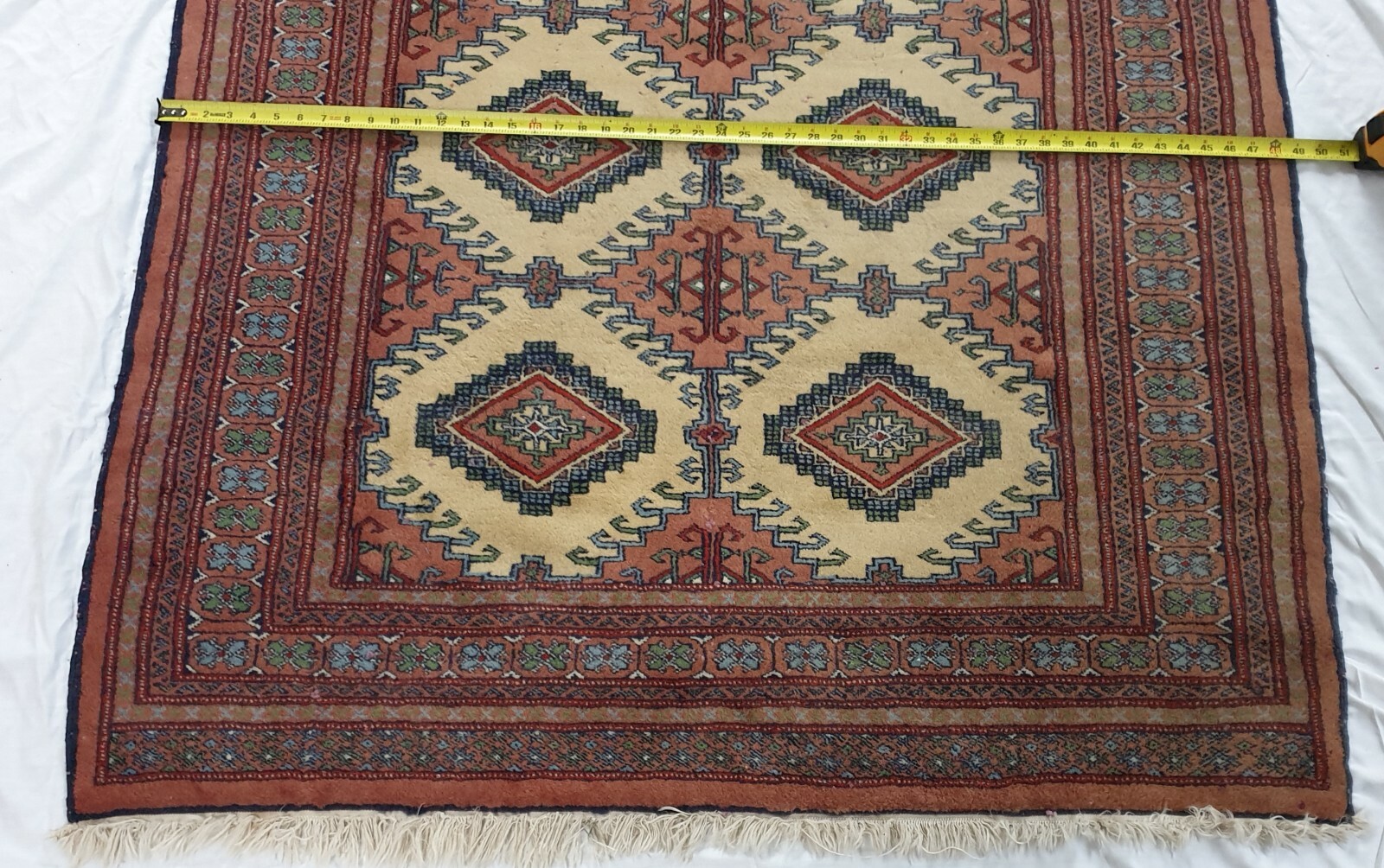 7 feet 3 inches by 4 feet 1″ RUG VINTAGE BOKHARA CARPET RUG HANDMADE PAKISTAN