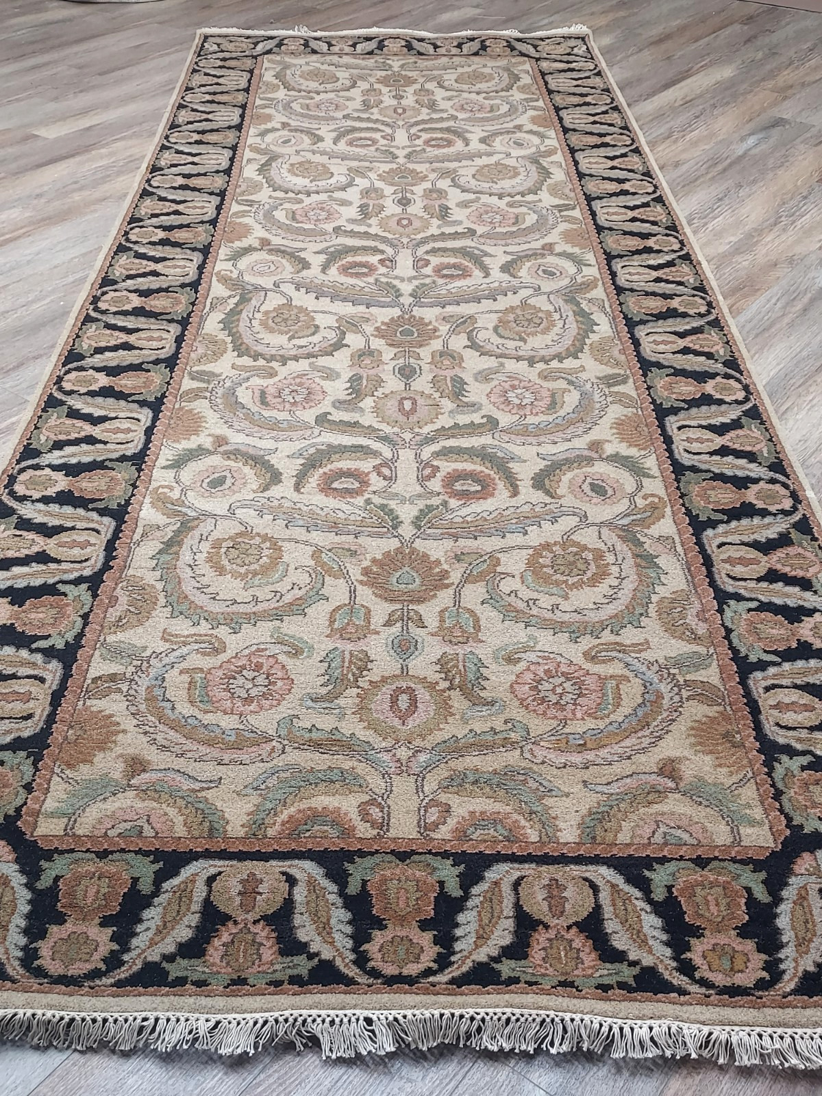 Turkish Hand Made Bohemian Oushak Contemporary Design, Turkish Rug 5×13 Ft
