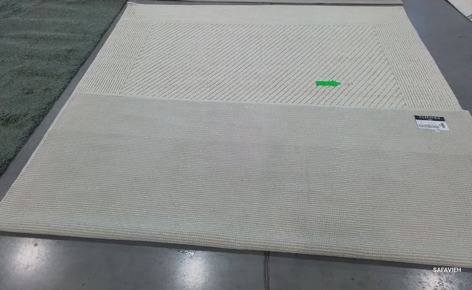IVORY 9′-0″ x 12′-0″ Broken Thread Rug, Reduced Price 1172773656 NAT450A-9