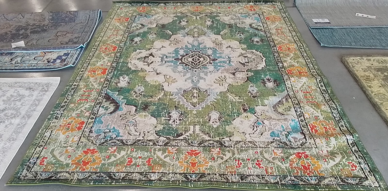 FOREST GREEN LIGHT BLU 8′ X 10′ Flaw in Rug Reduced Price 1172772628 MNC243F-810