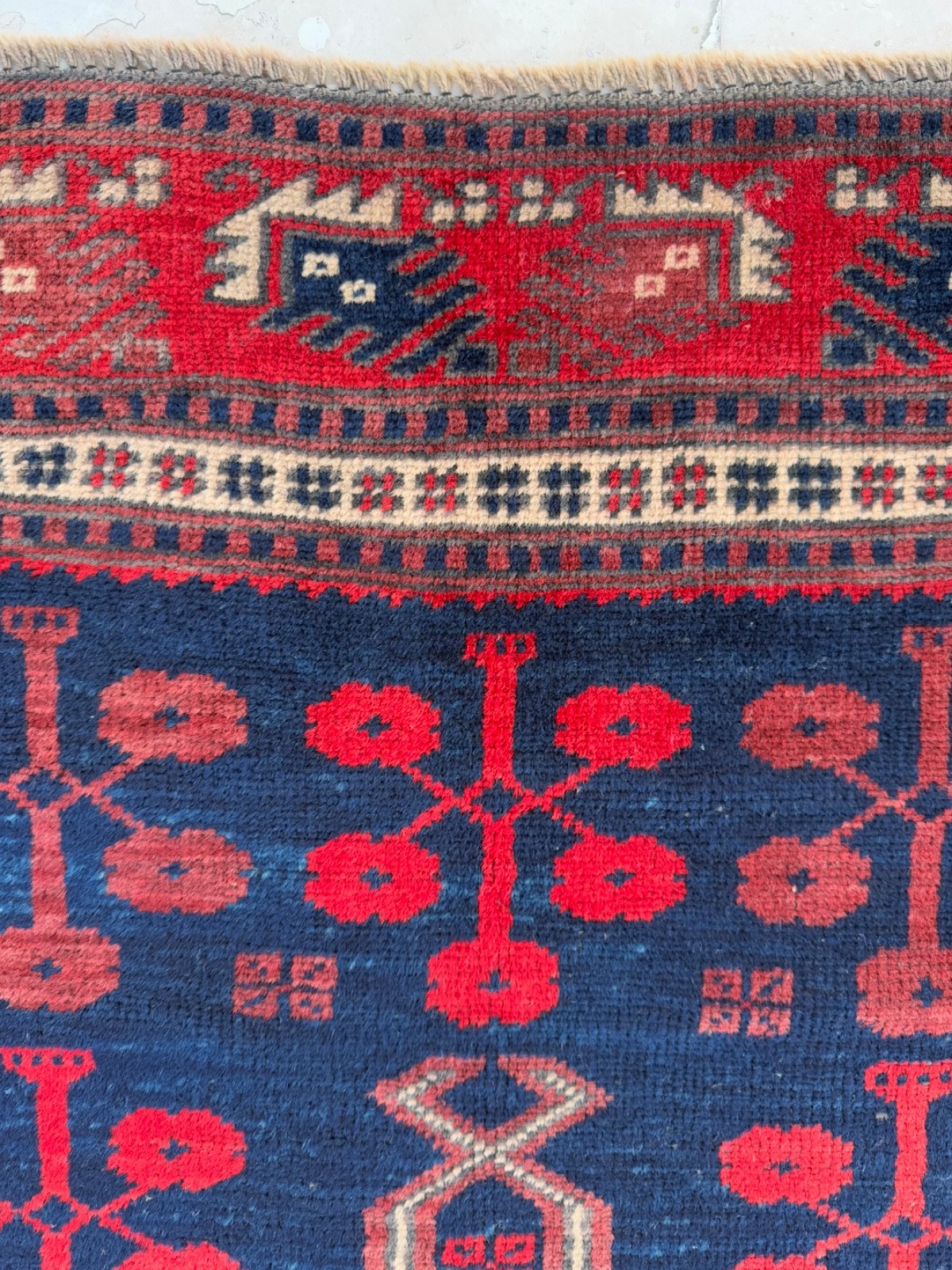 Vintage Fabulous Hand Knotted Turkey Wool Rug Floor Area 173×102 Cm