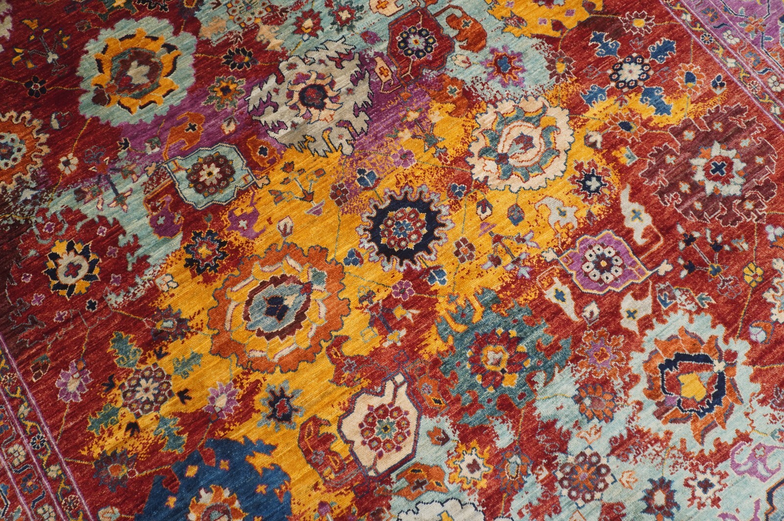 9 x 12 ft Red Modern Bidjar Afghan Hand Knotted Wool Oriental Area Rug