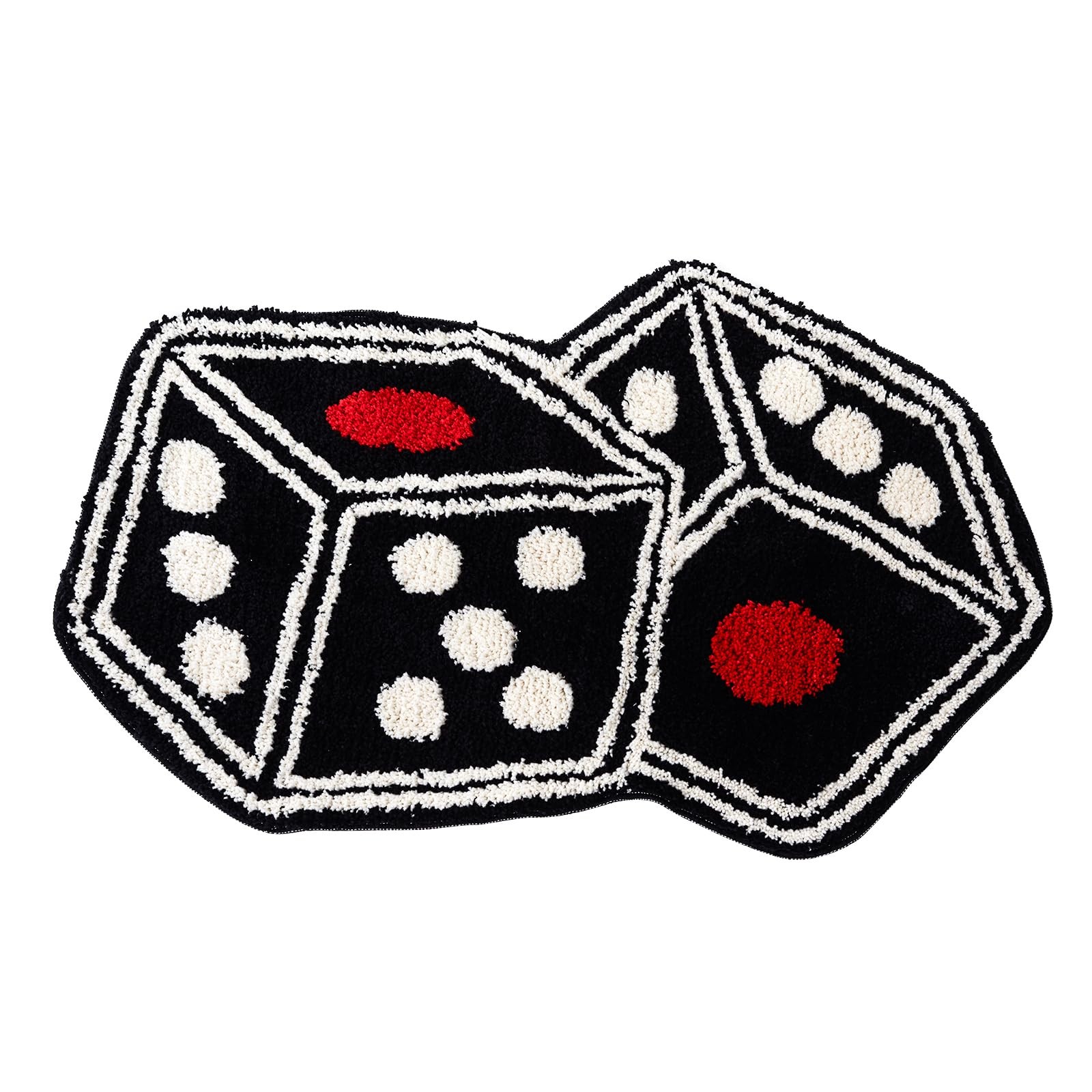 Dice Rug – 31″X23″ Cool Carpet Non-Slip Flocking Floor Bath Mat for Living Ro…