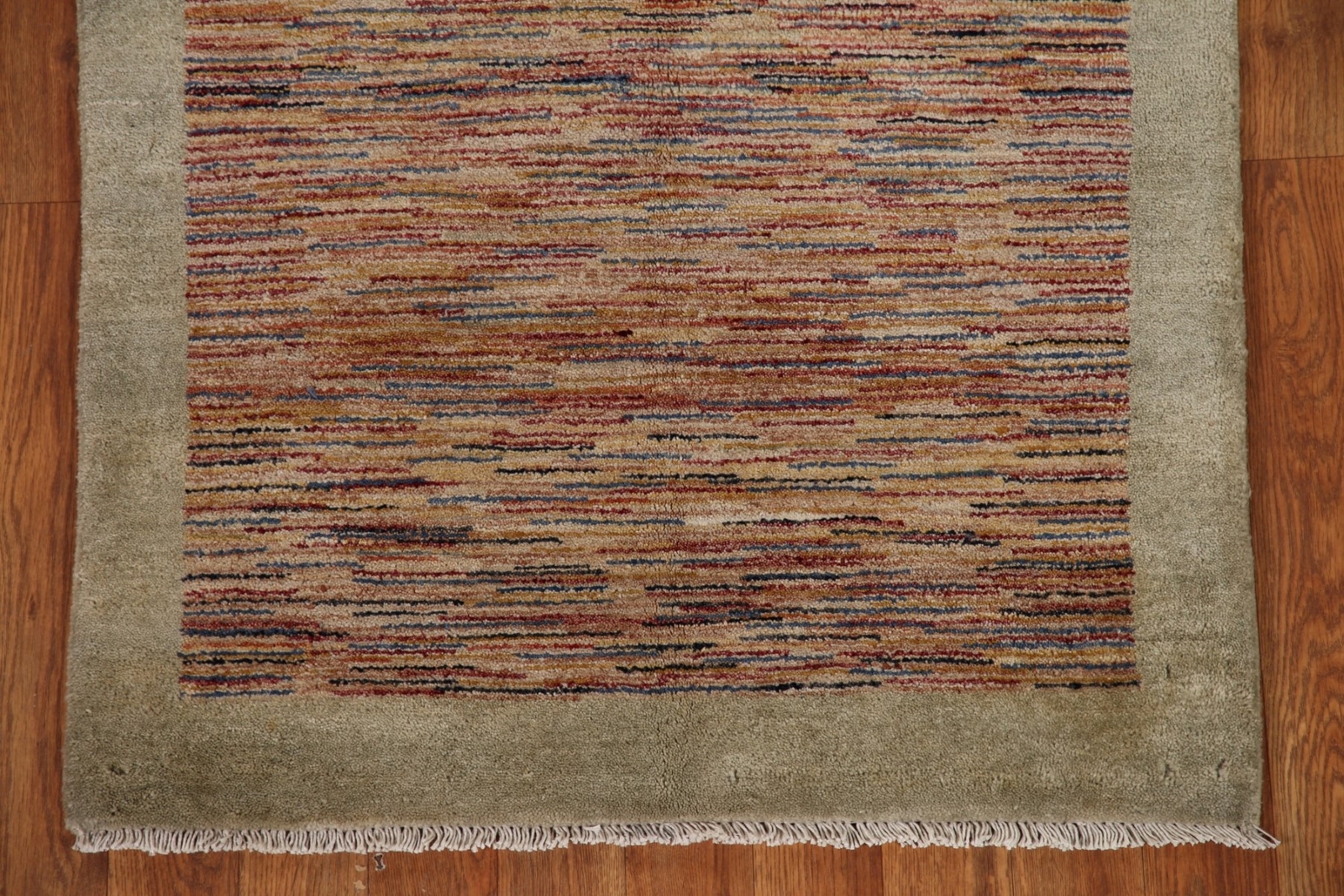 Striped Modern Gabbeh Oriental Area Rug Hand-Knotted Wool Home Decor Carpet 3×4