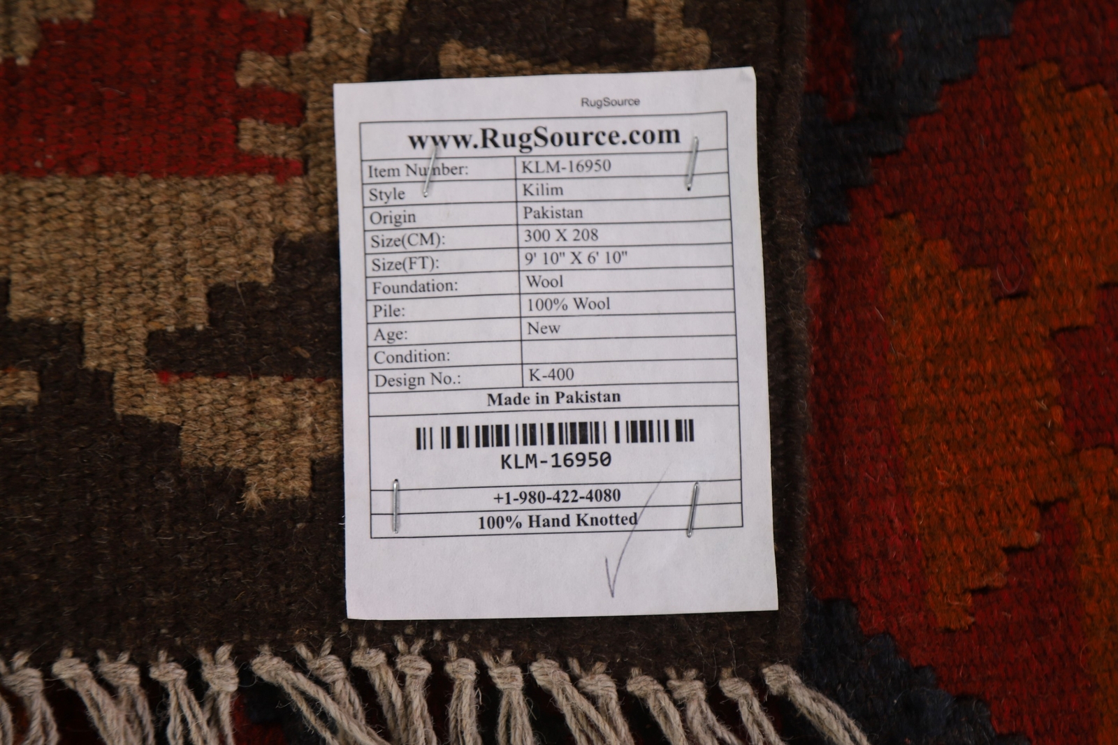 Tribal Traditional Geometric Kilim Area Rug Reversible Hand-Woven Carpet 7’x10′