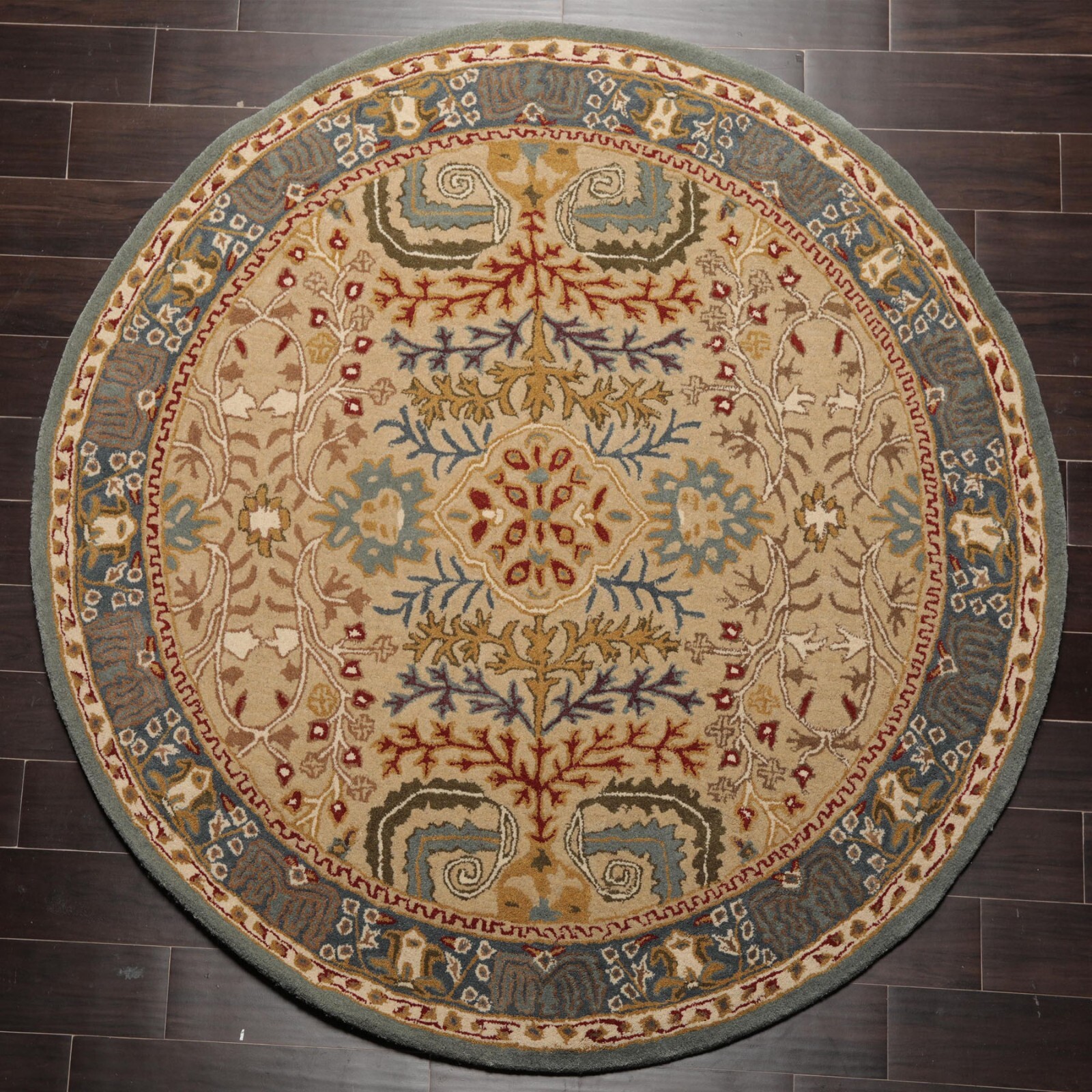 Multi Sizes Handmade 100% Wool Arts & Craft Transitional Oriental Area Rug Beige