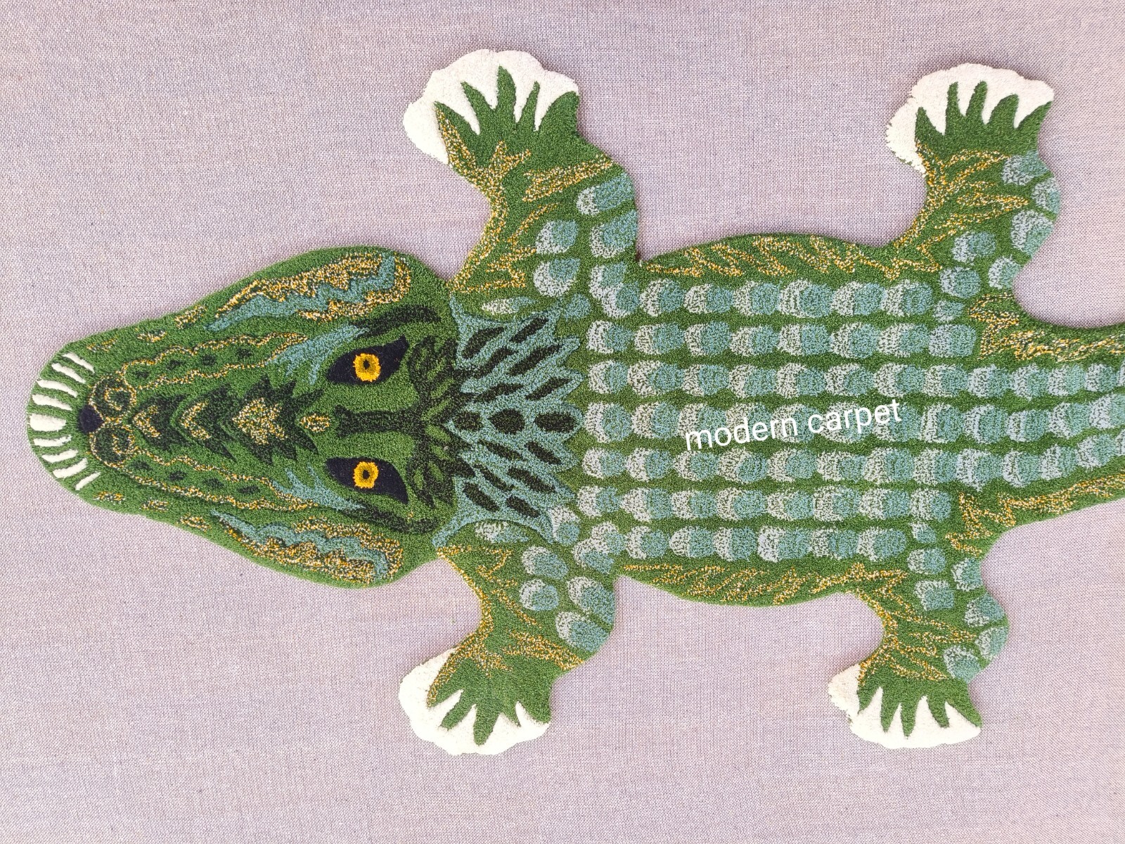 Crocodile Rugs 2×4 Feet Handmade 100% Woolen Hand Tufted Rug For Home Decoration