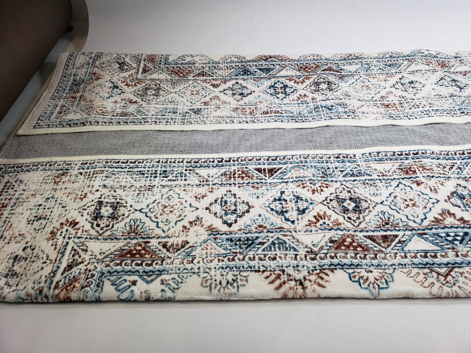 Retro Boho Design Area Rug 4×6 Washable Non-Slip Living Room Indoor Throw Rug