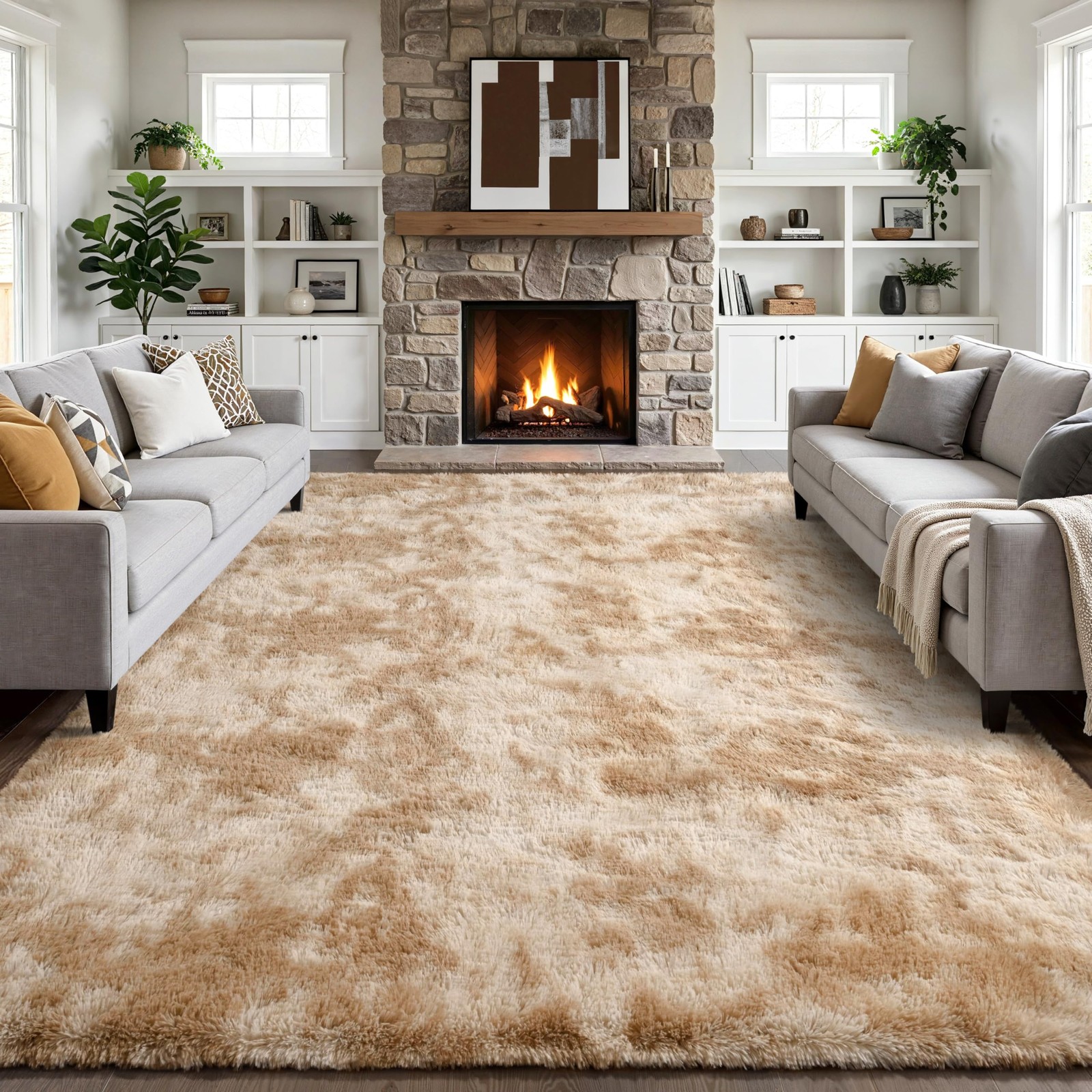 KIXINWA Rug for Bedroom, 5×8 Area Rug for Living Room, Fluffy Carpet for Kids…