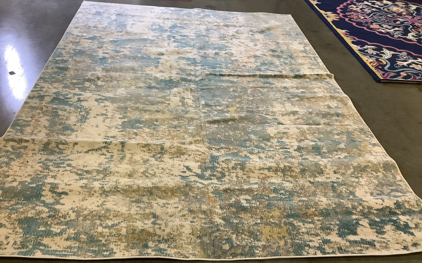 TEAL / GOLD 9′-0″ x 12′-0″ Flaw in Rug, Reduced Price 1172674905 MAD453K-9