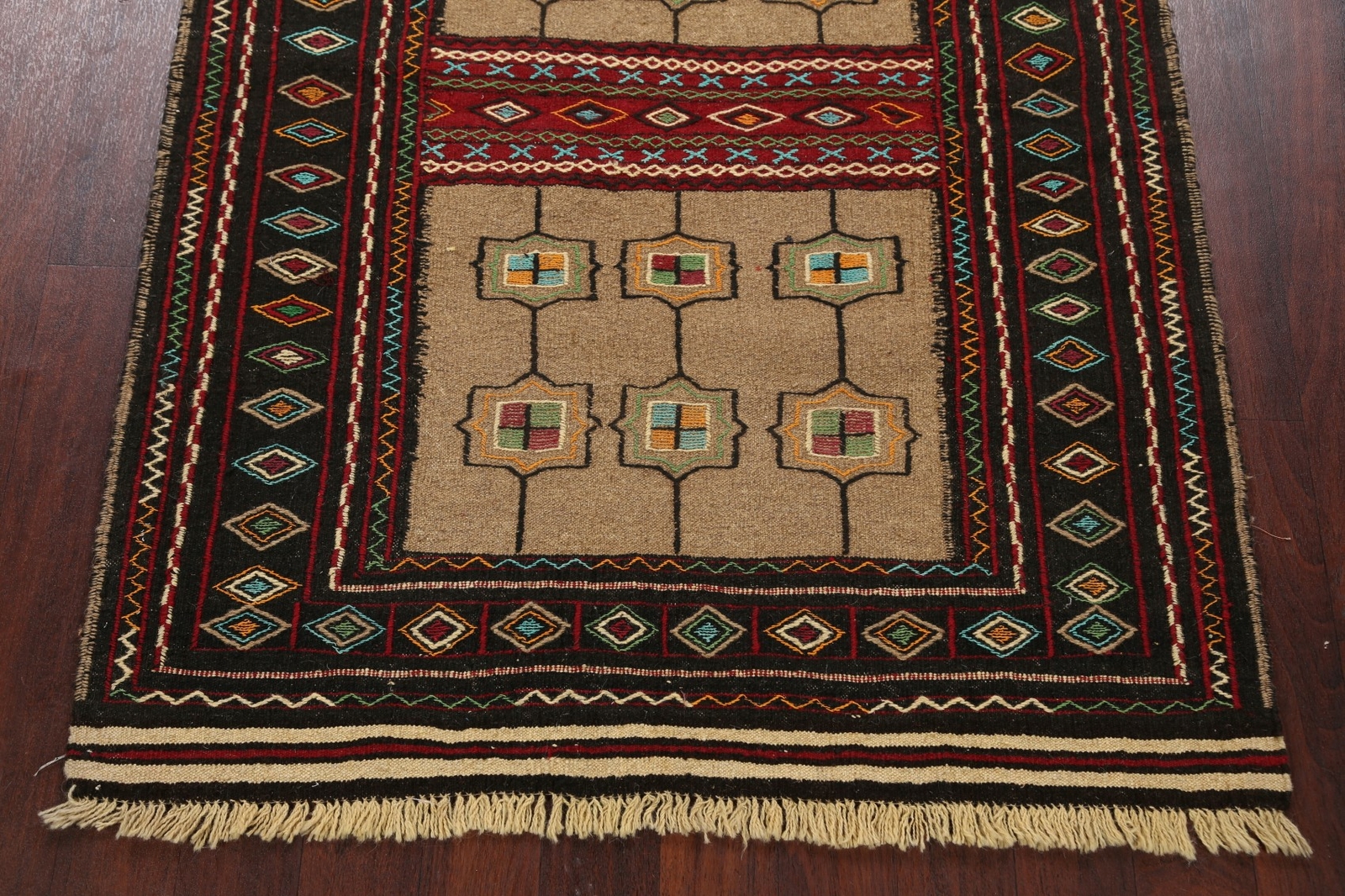 Tribal Sumak Kilim Hand-Woven Geometric Oriental Area Rug Traditional Carpet 4×6