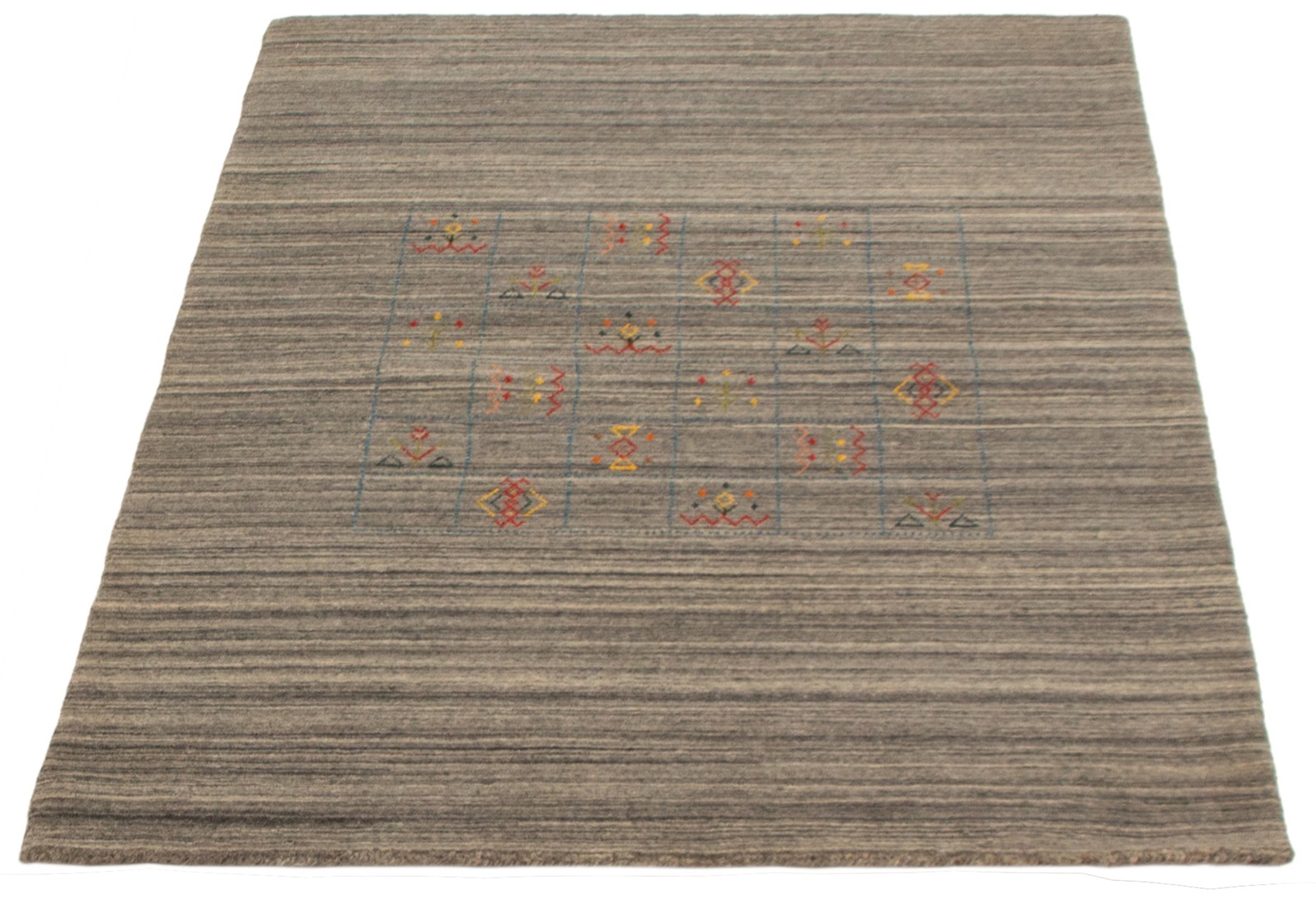Traditional Grey Hand loomed Area Rug 3’10” x 6’0″ Oriental Carpet