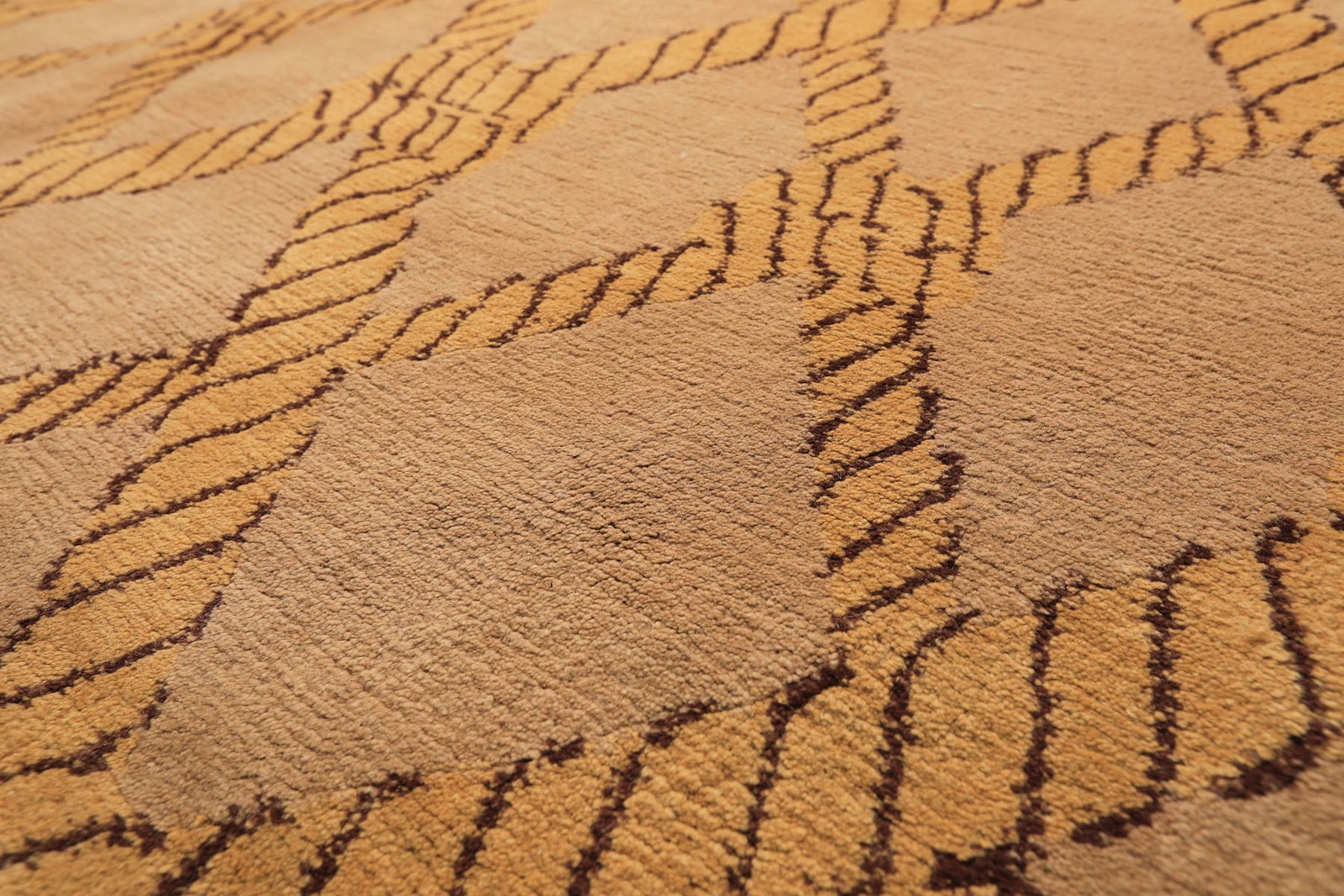 Michaelian & Kohlberg Hand Knotted Wool Tan Tibetan Plush Pile Rug 8’2”x9’9”