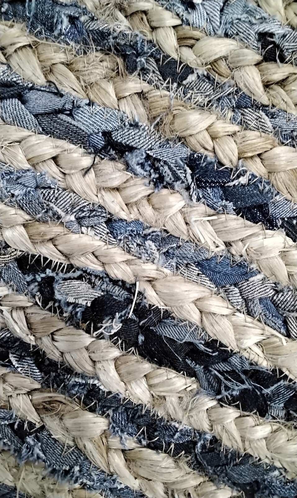 NATURAL / BLUE 5′ X 8′ Oval Damaged Rug, Reduced Price 1172717018 CAP250A-5OV