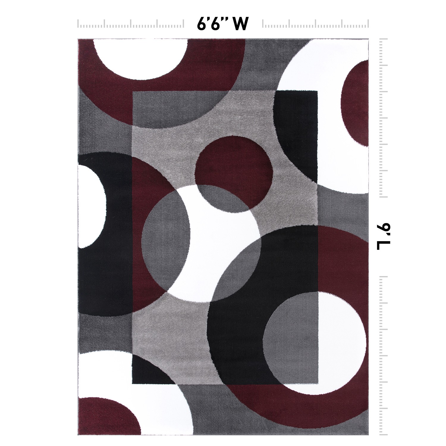 Rugshop Area Rug Modern Geometric Carpet Rugs for Dining Room Turkish Rugs 6×9