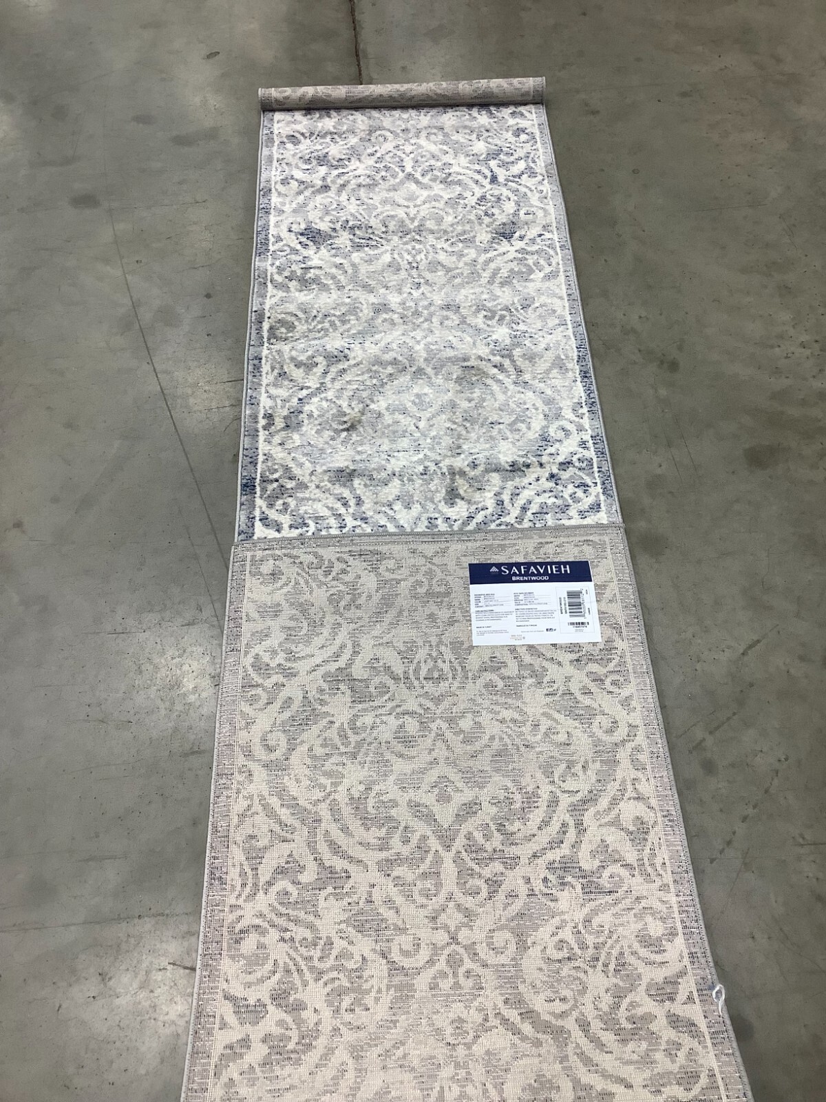 LGREY / BLUE 2′-0″ x 10′-0″ Back Stain Rug, Reduced Price 1172679489 BNT810G-210