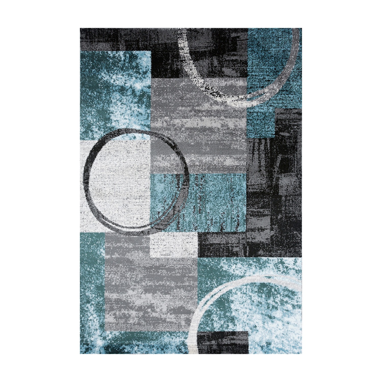 Rugshop Rugs for Living Room 8×10 Abstract Circle Guest Room Rugs Kitchen Rugs
