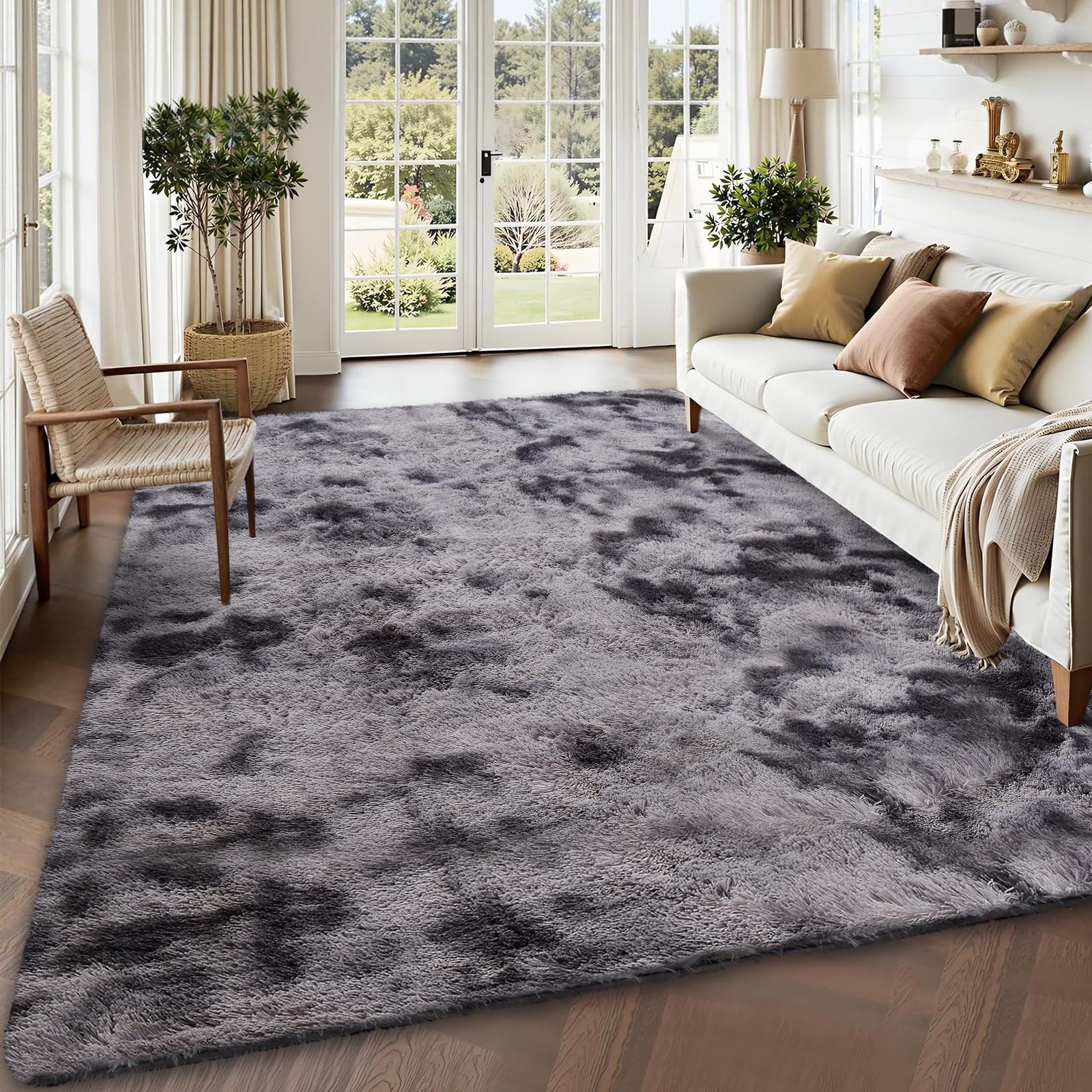 8×10 Area Rugs Living Room Fluffy Shag Carpet Non Slip Soft Mat