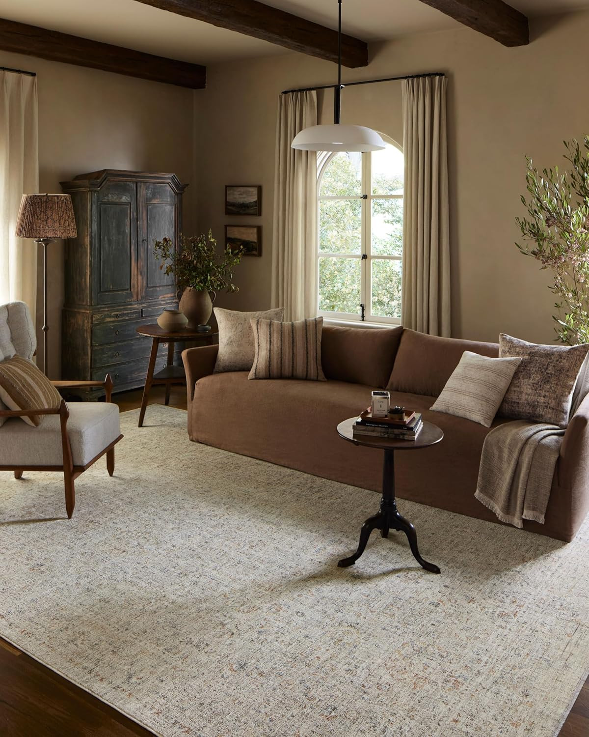 Loloi Honora Collection 5’3″ x 7’9″ Area Rug in Bone/Multi by Amber Lewis