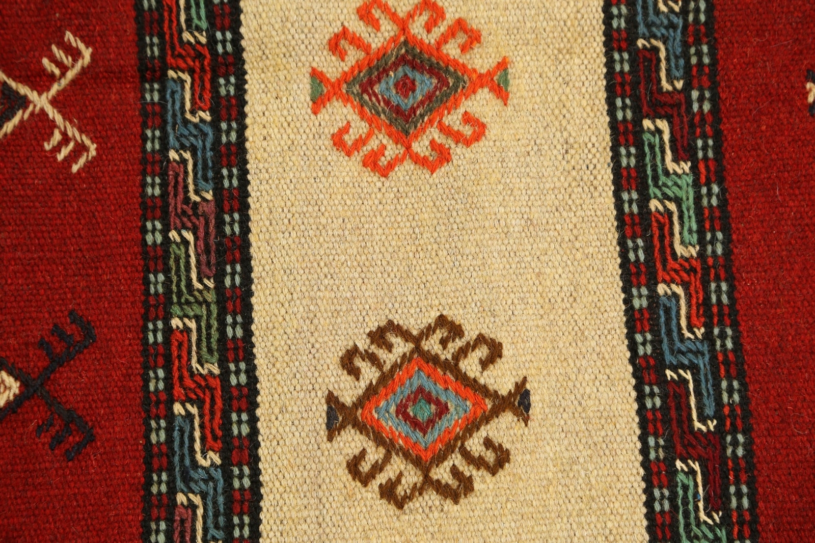 Tribal Geometric Sumak Kilim Oriental Area Rug Wool Flat Woven Traditional 3’x6′