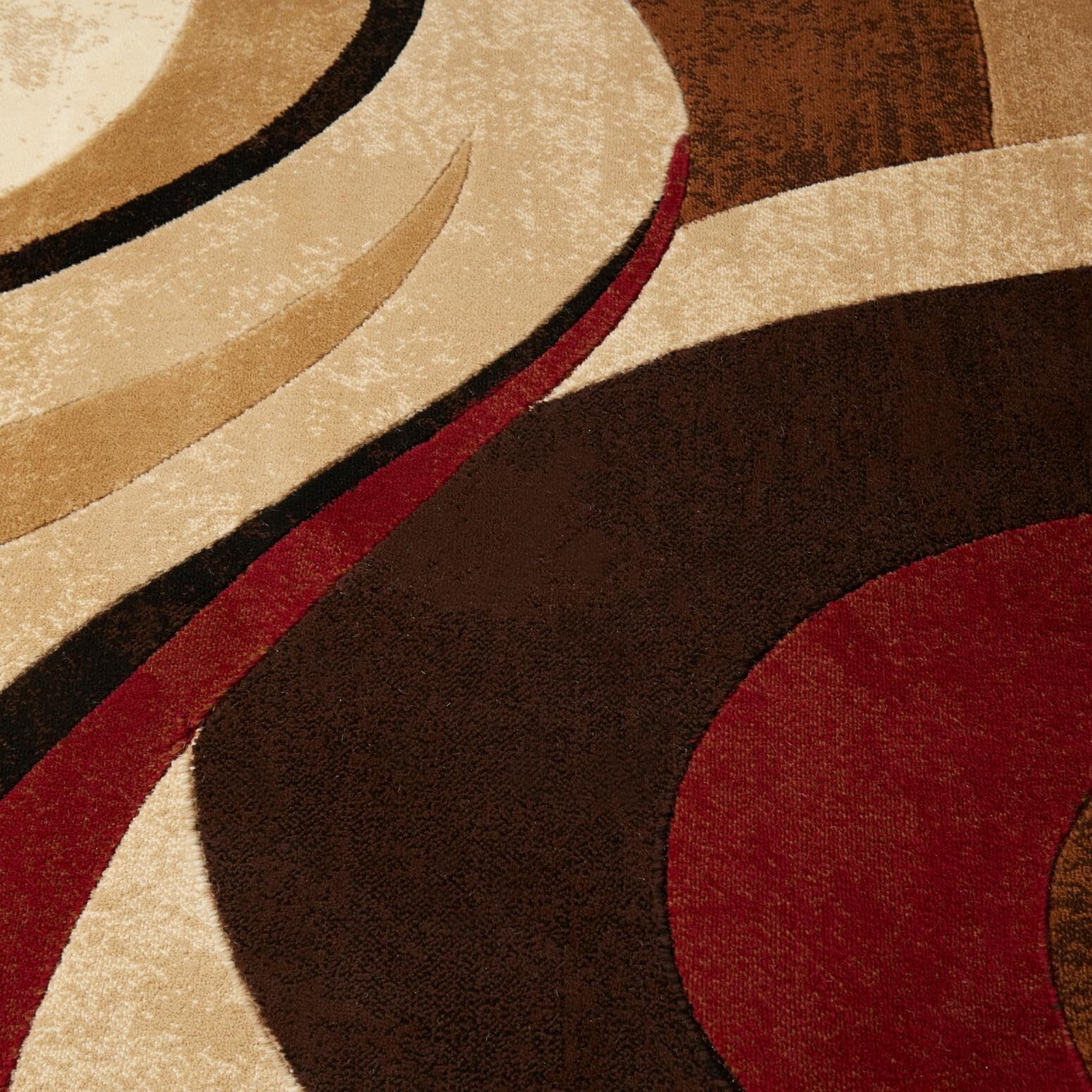 Home Dynamix Tribeca Slade Modern Area Rug Abstract Brown/Red 7’10″x10’6″