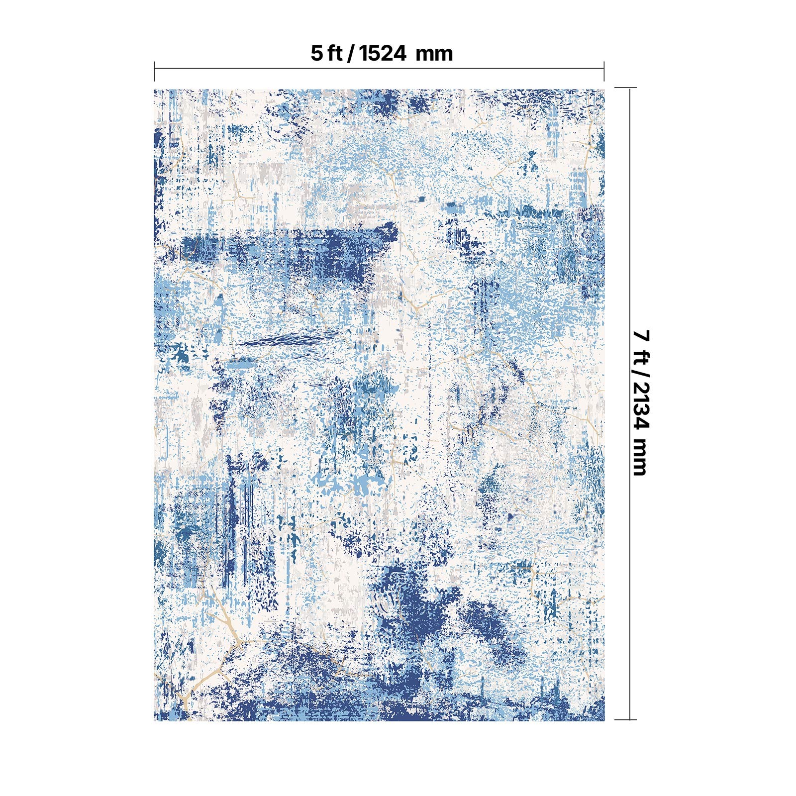 Uimoso Area Rug 5 ft x 7 ft Large Carpet Non Slip Indoor Mat Bedroom Living Room