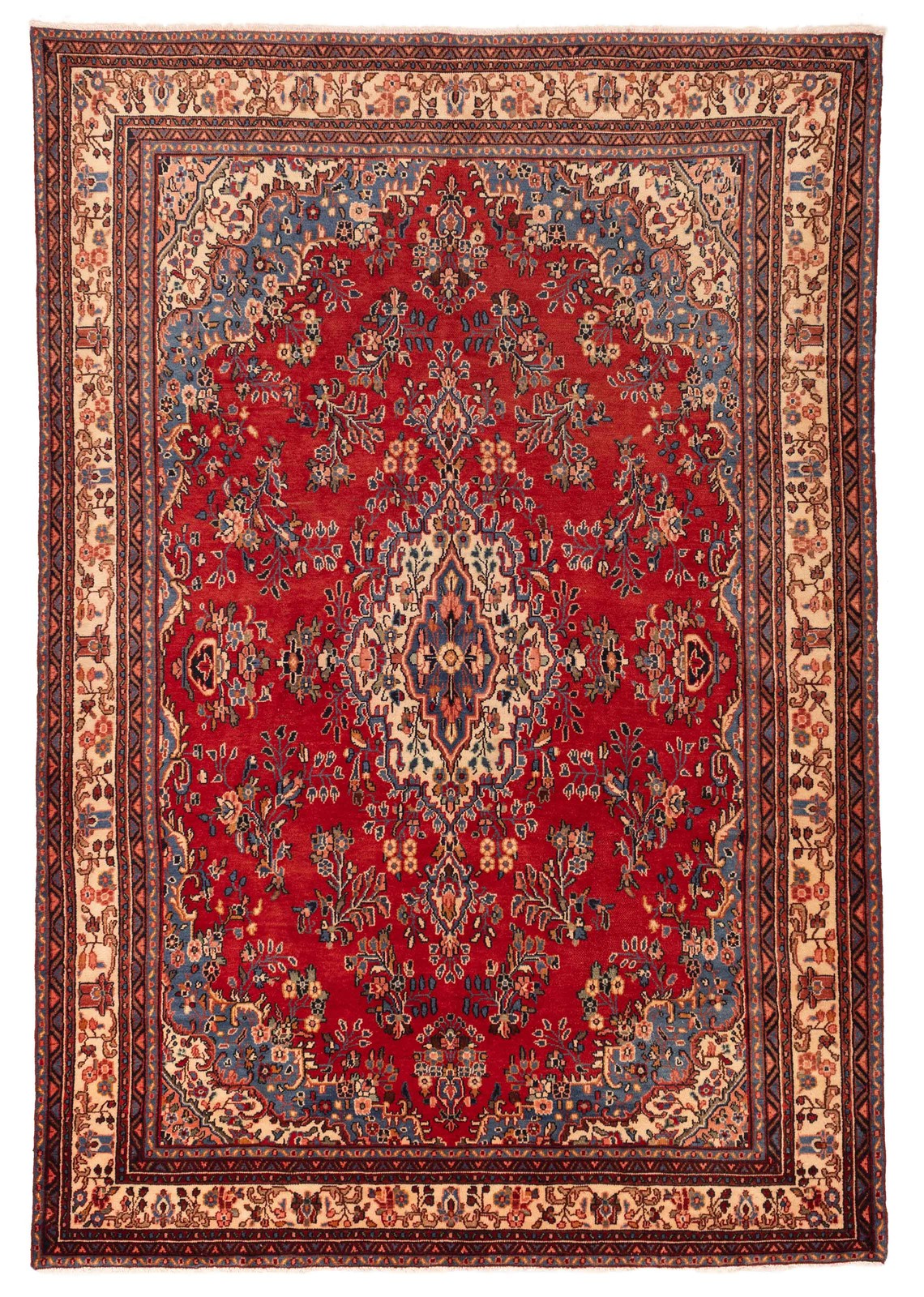 Vintage 8’4″ x 11’10” Traditional Hand Knotted Vegetable Dye Wool Area Rug