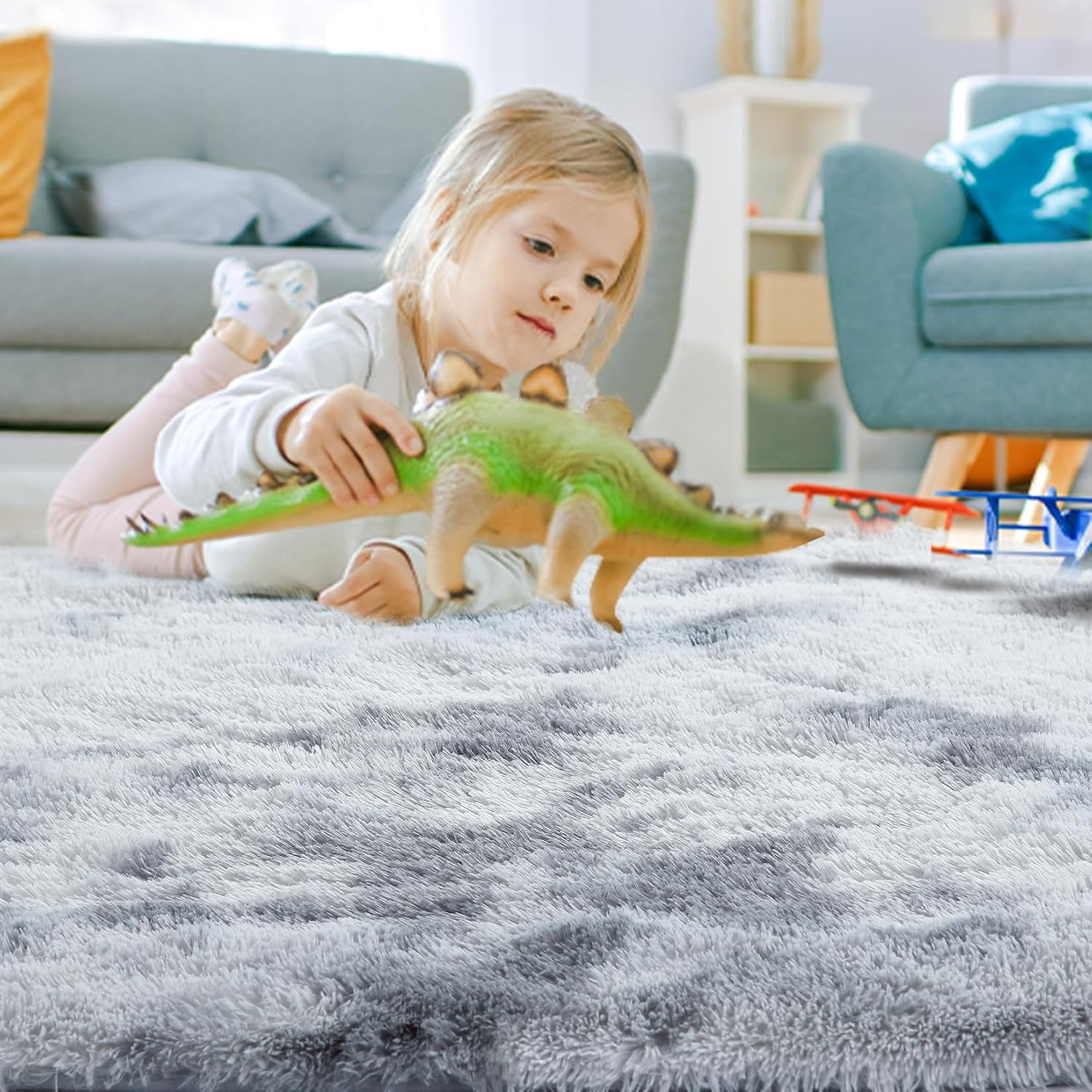 Fluffy Runner Rugs 2 X 8Ft for Bedroom Living Room Soft Shag Rug 2X8 Feet, Plush