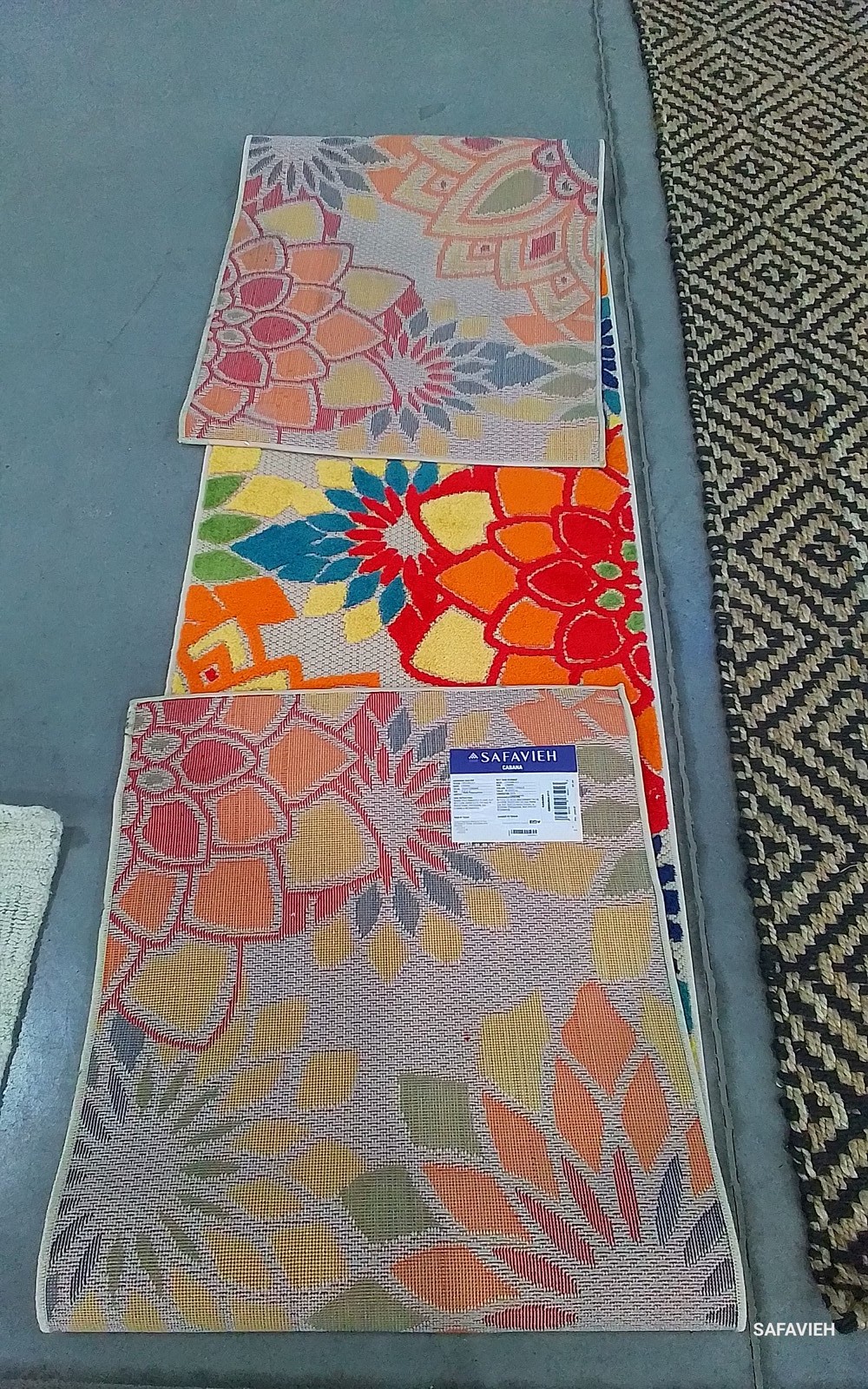 IVORY / ORANGE 2′-2″ x 11′-0″ Damaged Rug, Reduced Price 1172808610 CBN328A-211