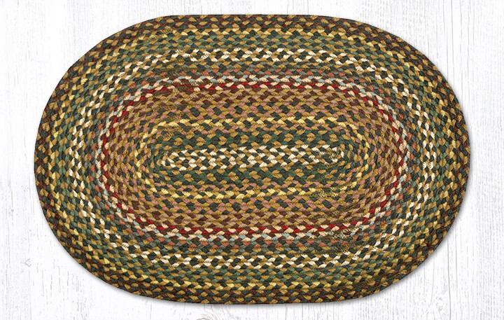 Earth Rugs C-51 Fir Oval Braided Rug 20″ x 30″