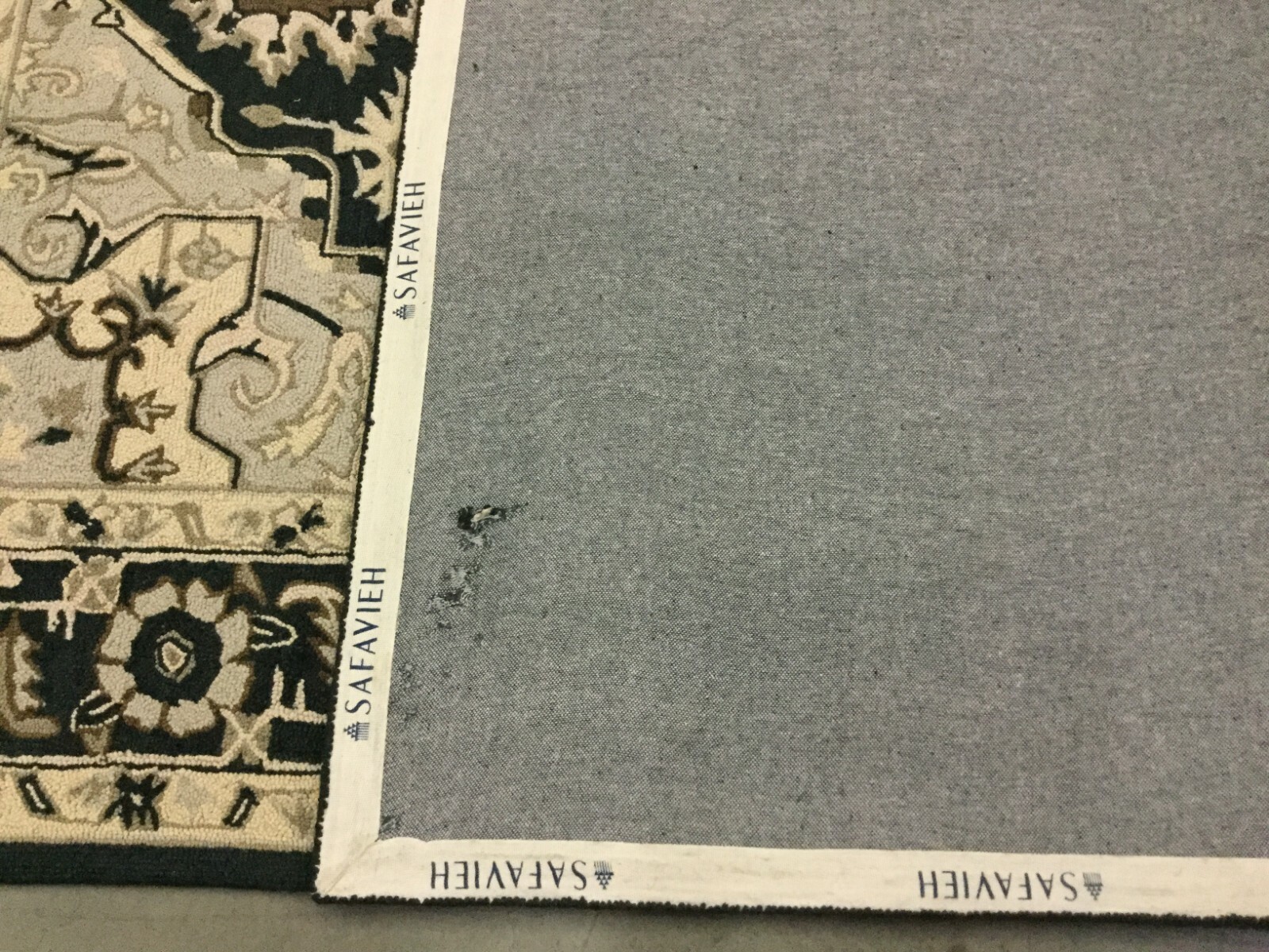 BLACK / NATURAL 6′ X 9′ Damaged Rug, Reduced Price 1172646699 HK709F-6