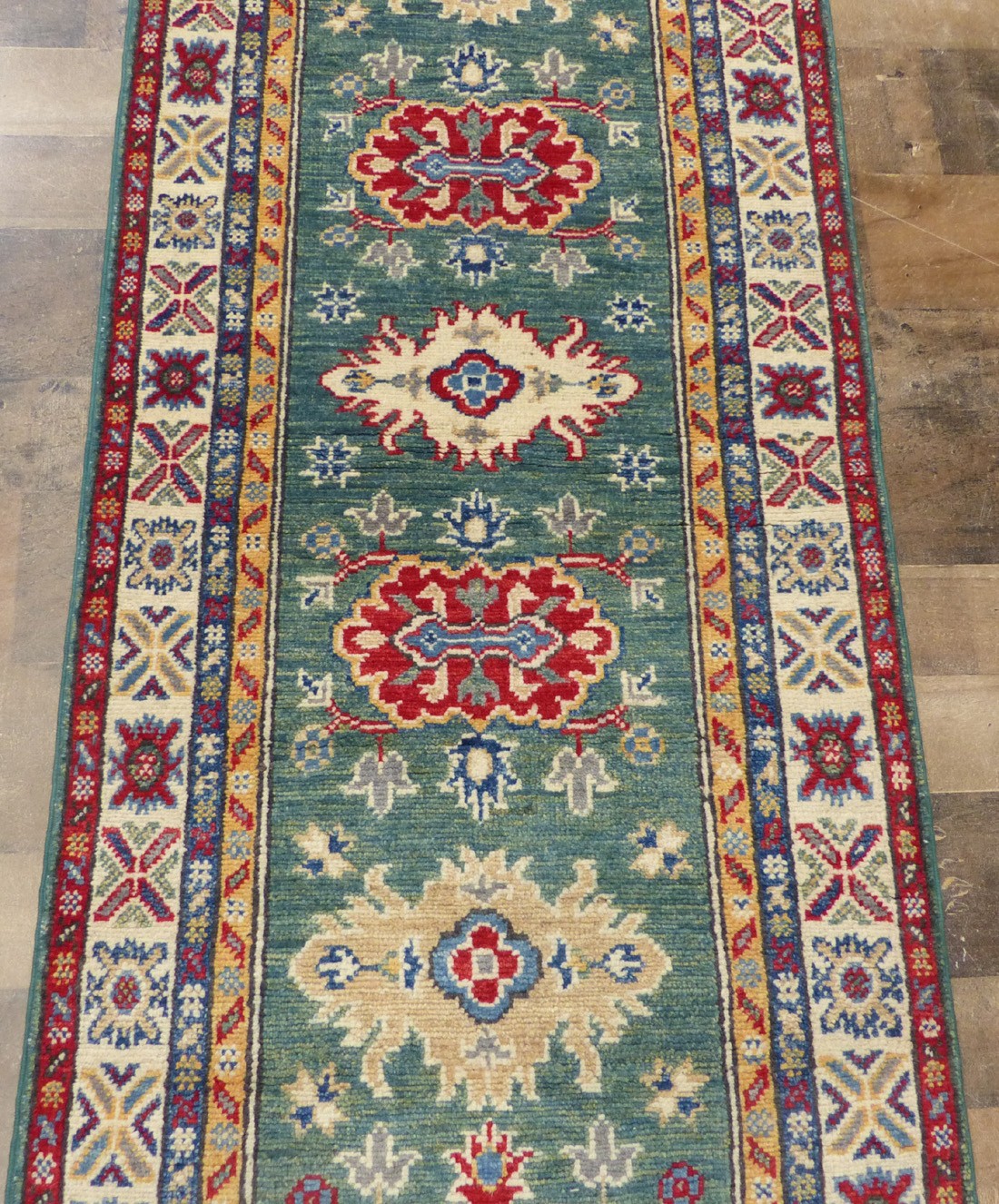 2’2’x6′ New Green Pak Super Kazak hand knotted wool Oriental area rug runner