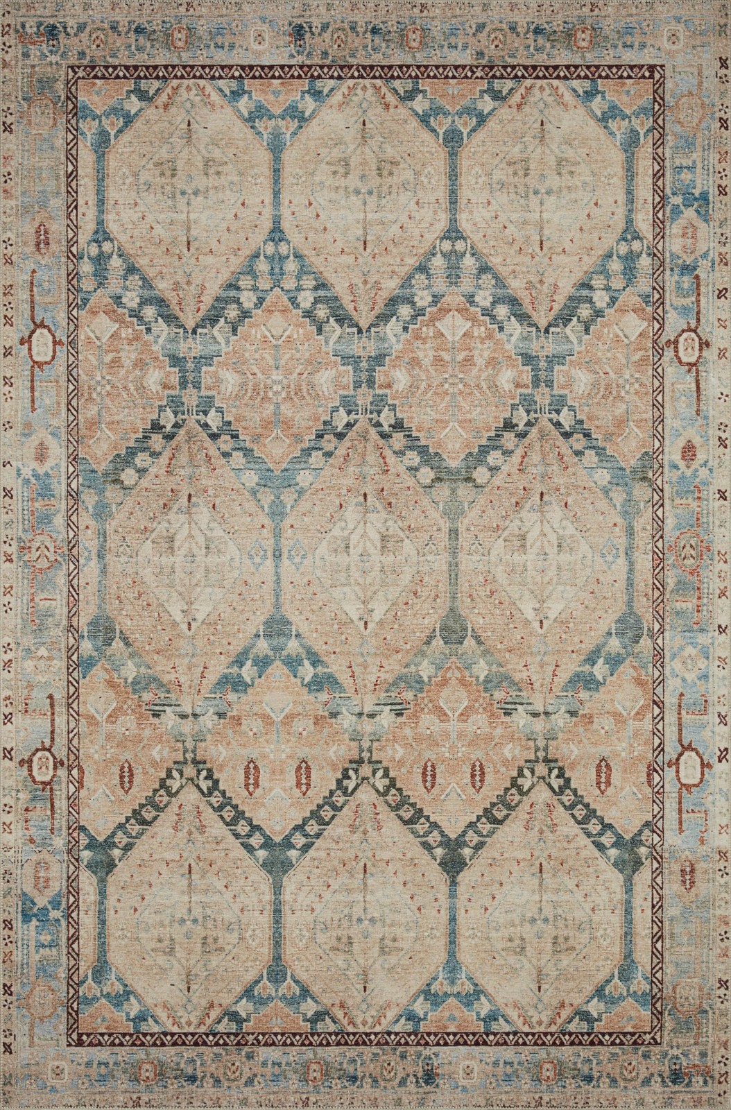 Loloi Lenna Collection LEA-05 Denim/Sand 3′-6″ x 5′-6″ Rug