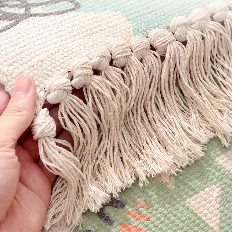 New runner with tassel long Area rug carpet area mat bathroom gift 2x5ft 2x 6ft
