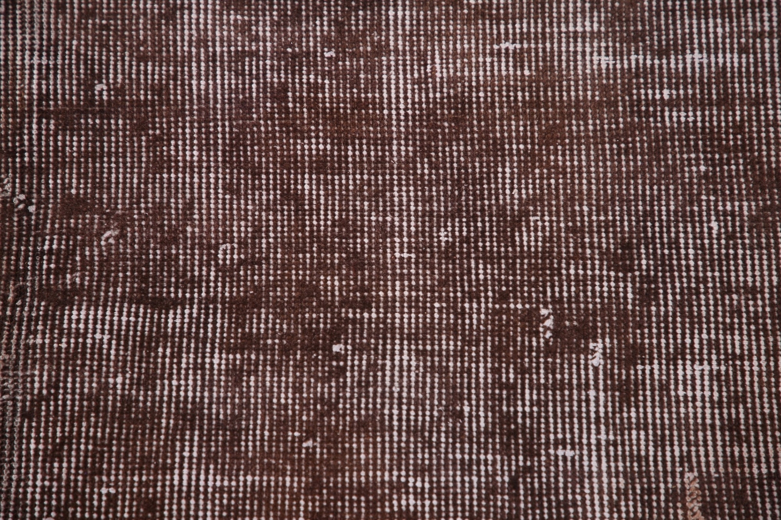 Distressed Brown Anatolian Turkish Semi-Antique Rug 7’x10′ Wool Handmade Carpet