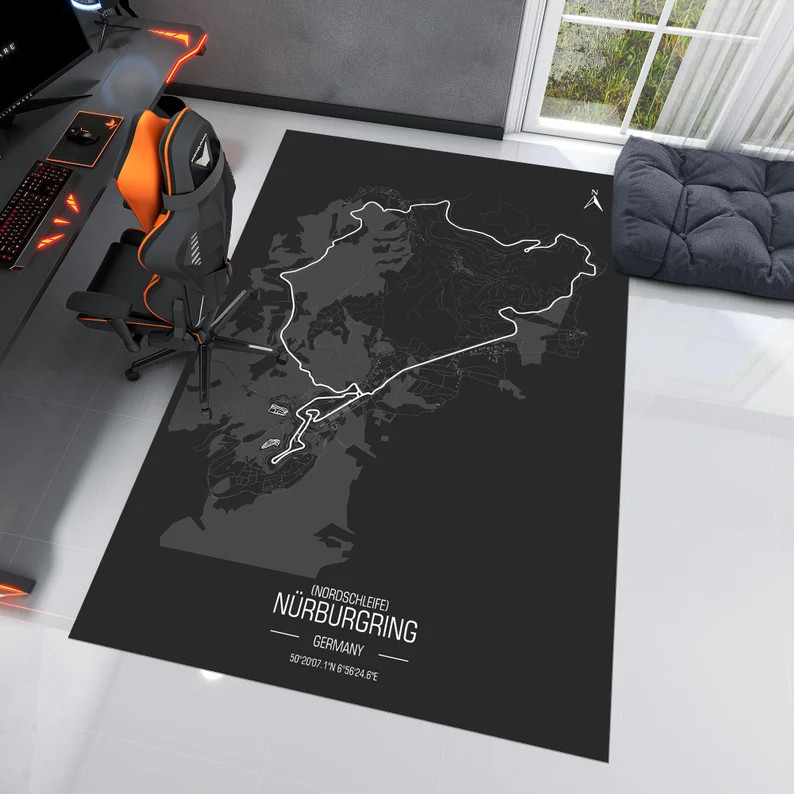 Racing Game Map,Race Map Rug,Game Rug,Car Racing Map,Game Decor,Game Room Rug